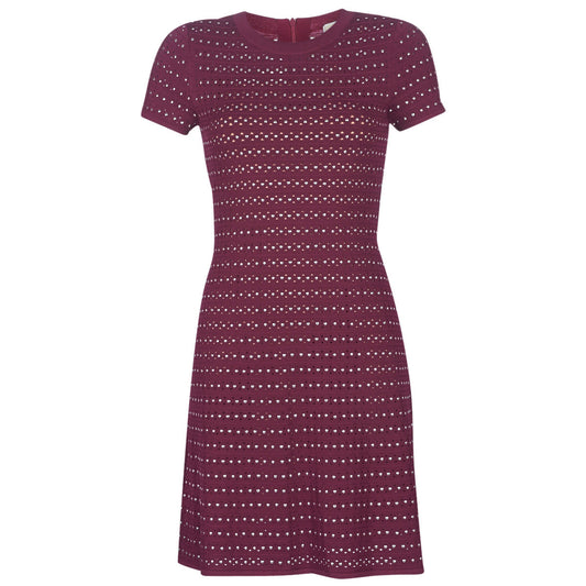 Abito corto Donna MICHAEL Michael Kors EMBELL FLARE MINI DRS Bordeaux