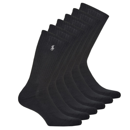 Calzini alti Uomo Polo Ralph Lauren  ASX110CREW PP-SOCKS-6 PACK  Nero