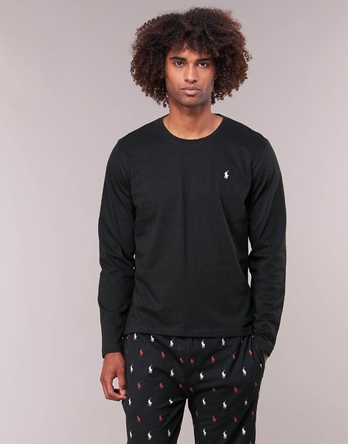 T-shirts a maniche lunghe Uomo Polo Ralph Lauren L/S CREW SLEEP TOP Nero