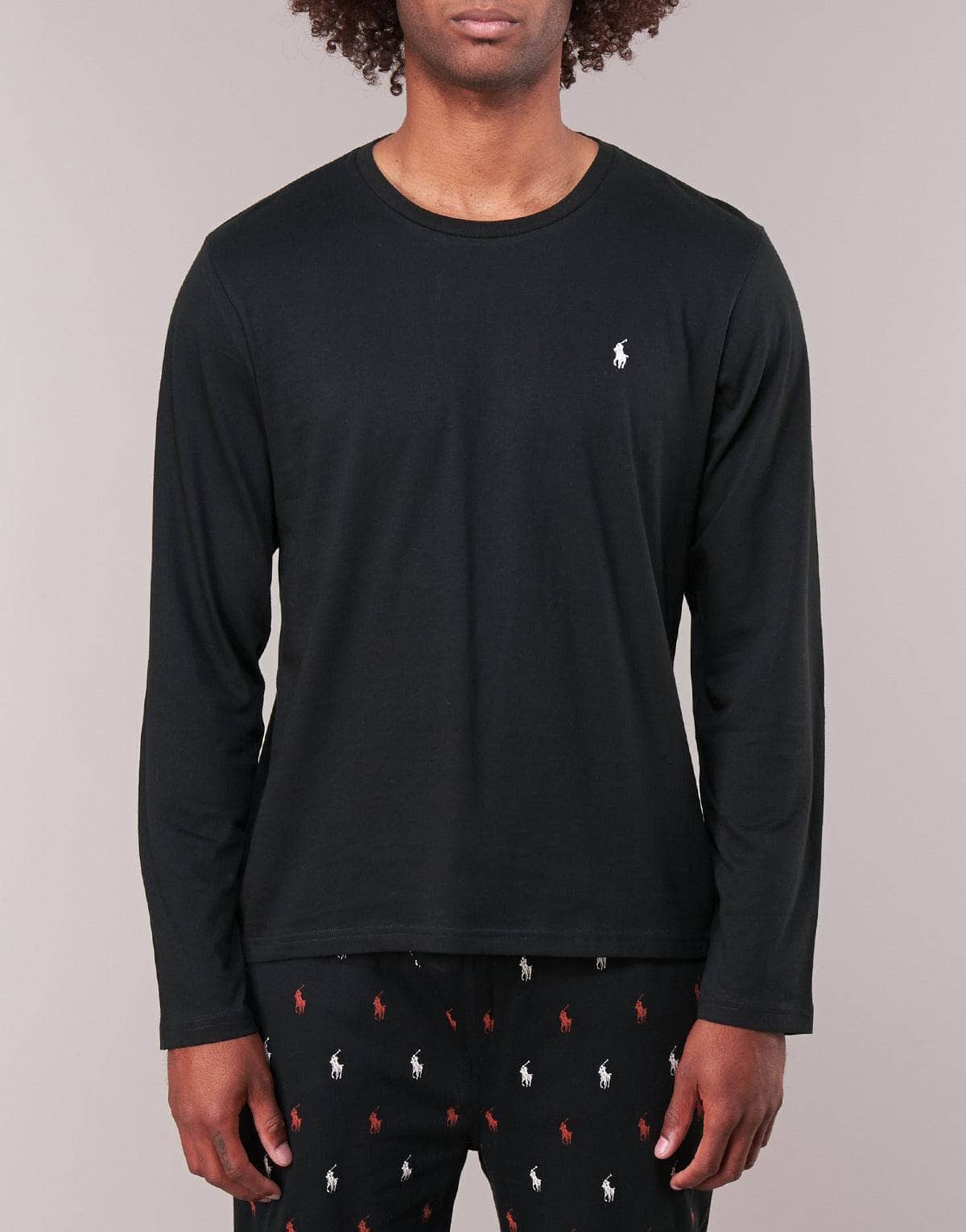 T-shirts a maniche lunghe Uomo Polo Ralph Lauren L/S CREW SLEEP TOP Nero