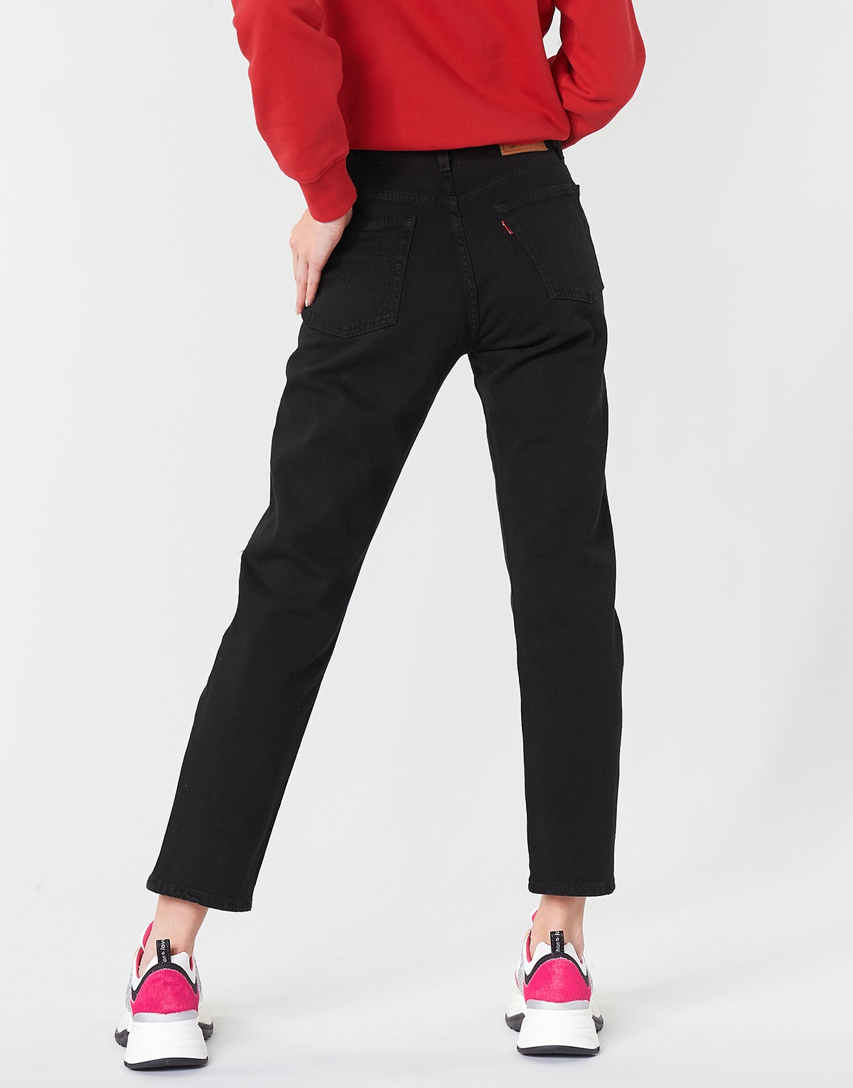 Jeans boyfriend Donna Levis 501 CROP Nero