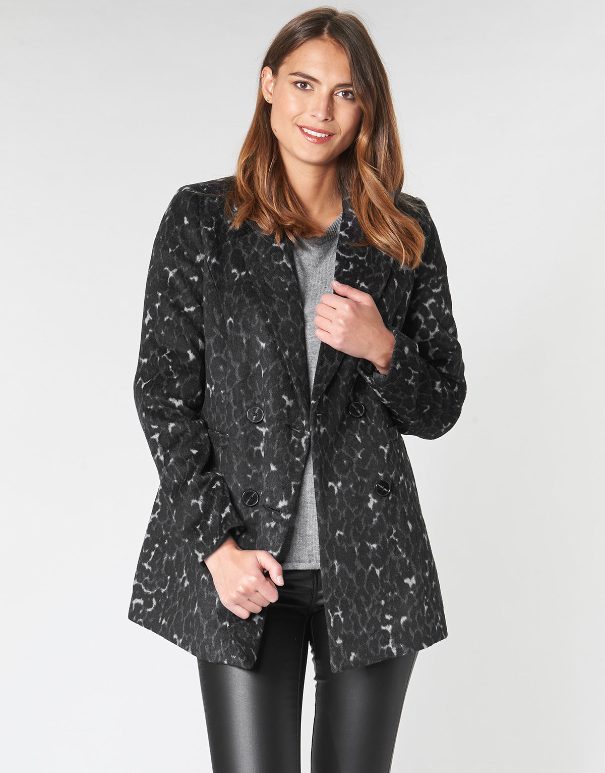 Mantella Donna Vero Moda VMCOCOLEOPARD Grigio