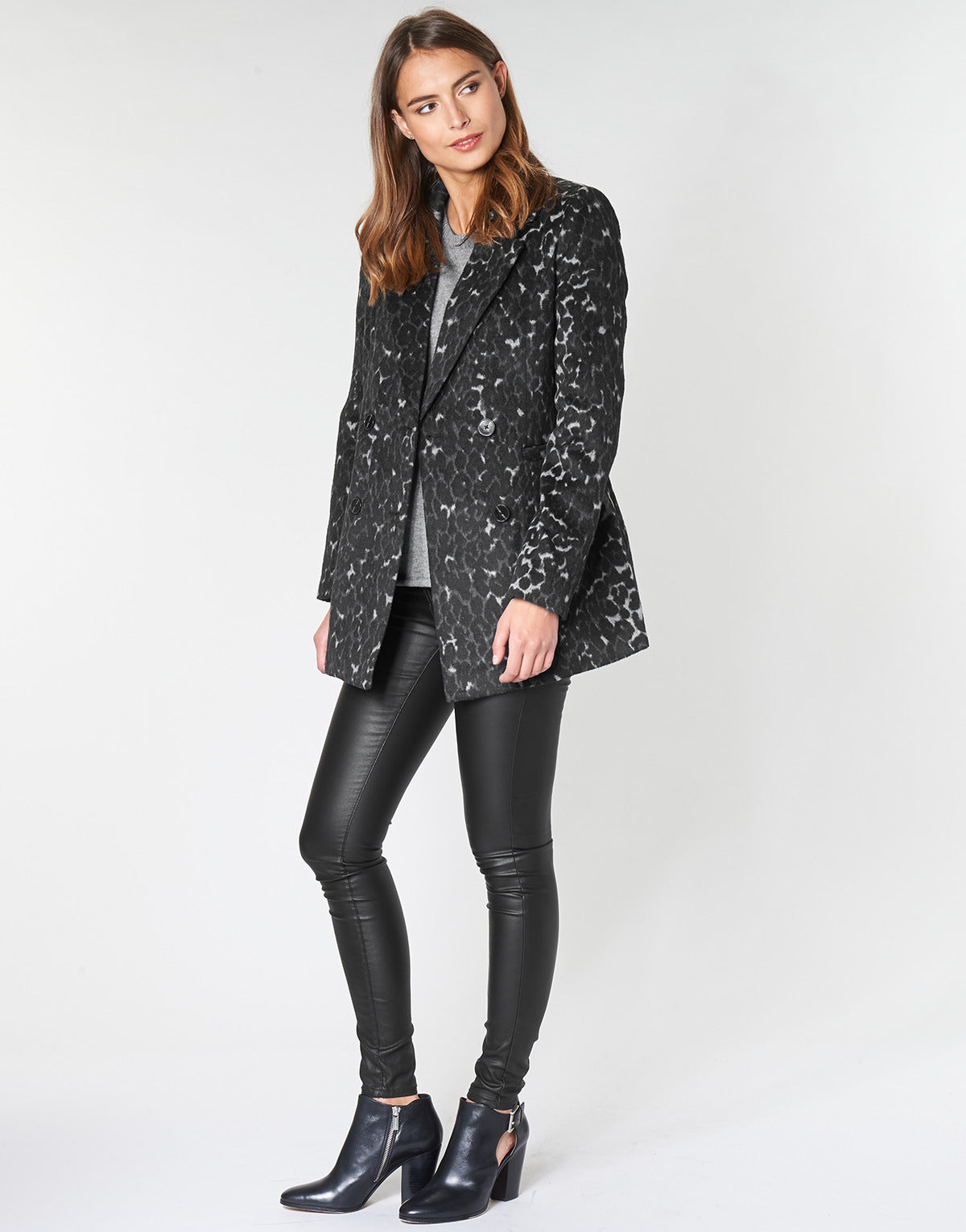 Mantella Donna Vero Moda VMCOCOLEOPARD Grigio