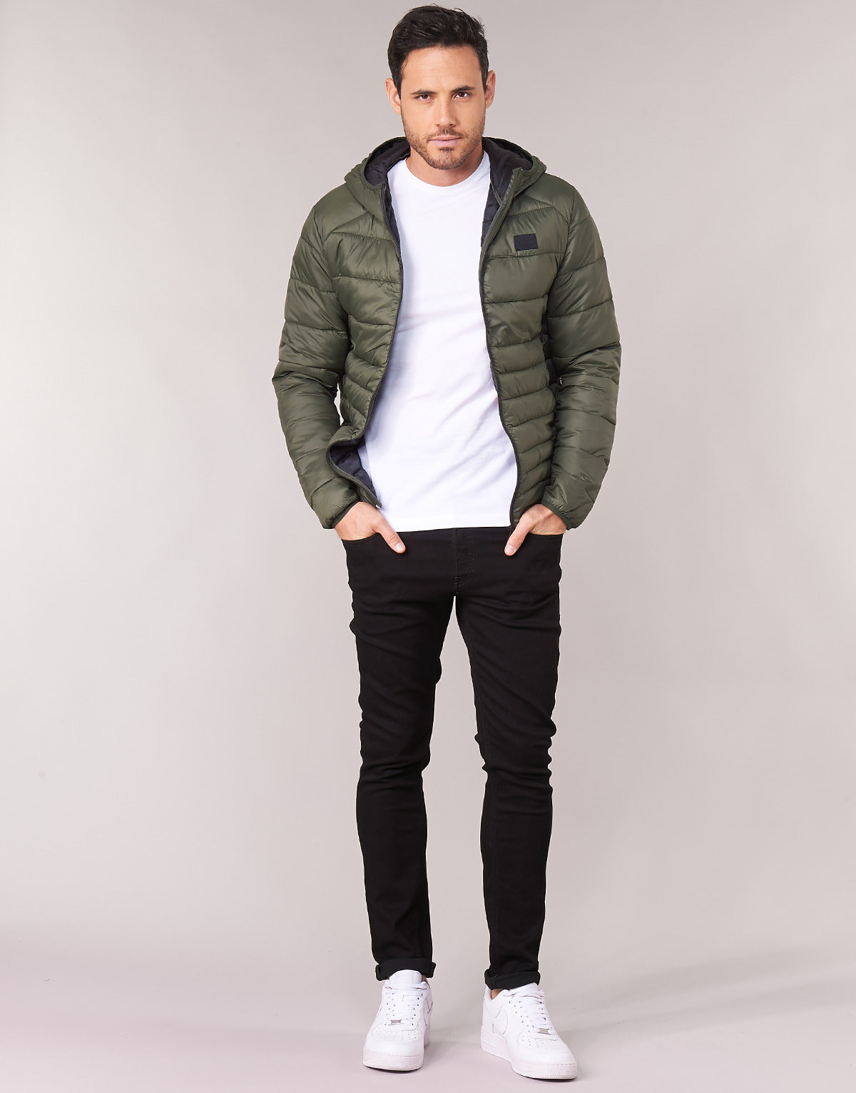 Jeans Slim Uomo Jack & Jones JJIGLENN Nero