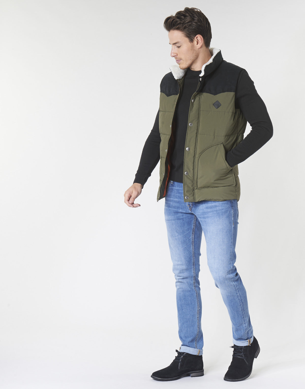 Piumino Uomo Jack & Jones JORLUCK Kaki