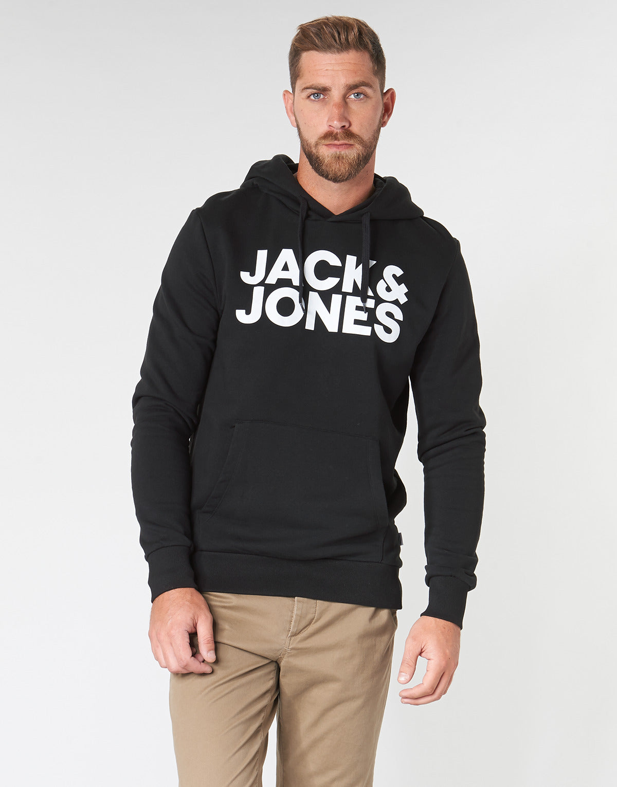 Felpa Uomo Jack & Jones JJECORP LOGO Nero