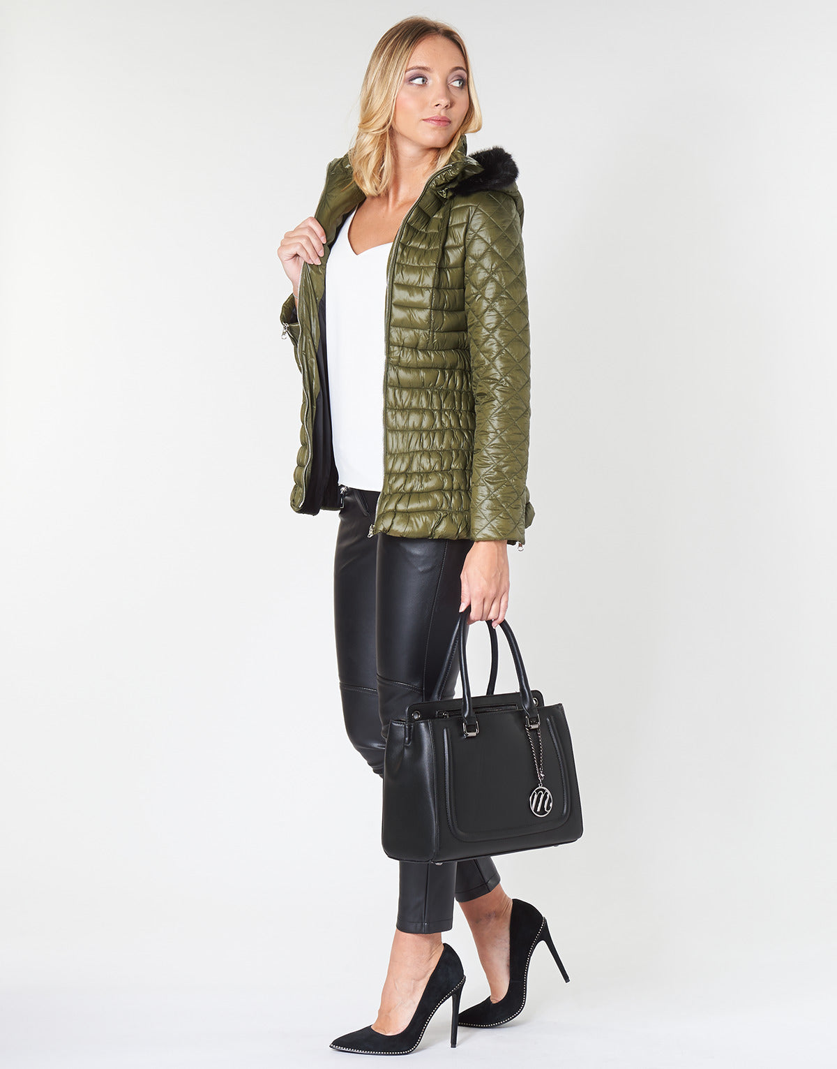 Piumino Donna Moony Mood LILOU Kaki