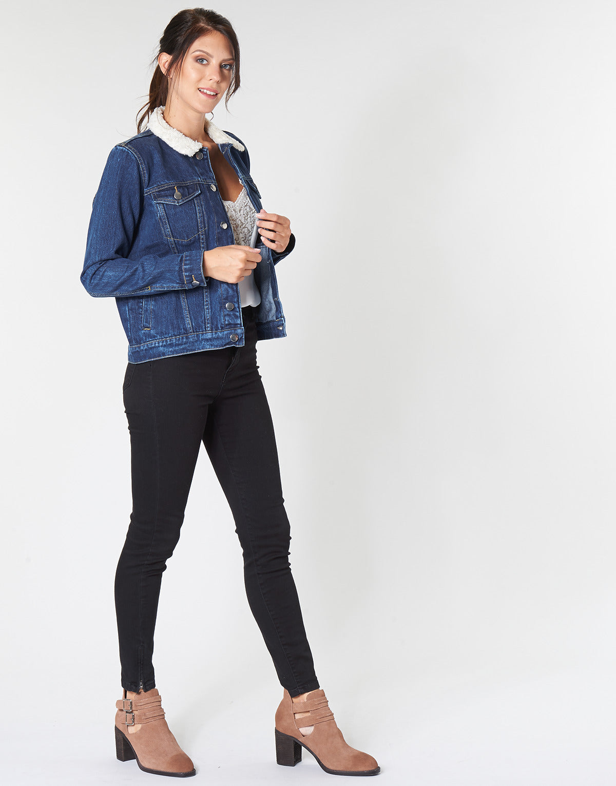 Giacca in jeans Donna Moony Mood LOTITO Blu