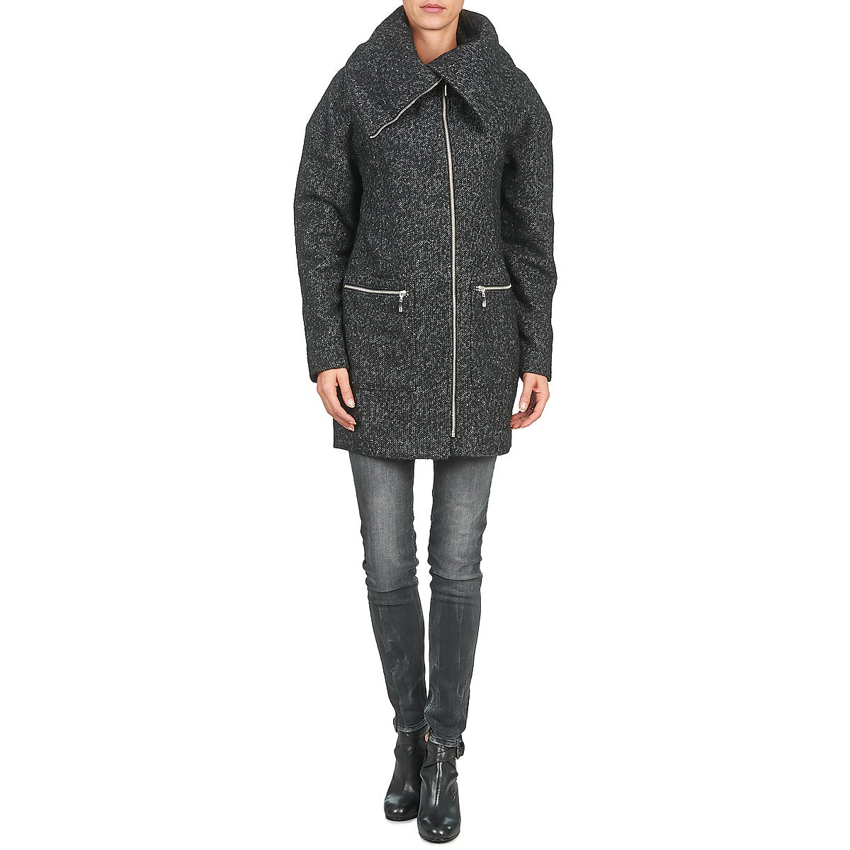 Mantella Donna Noisy May ROUND Grigio