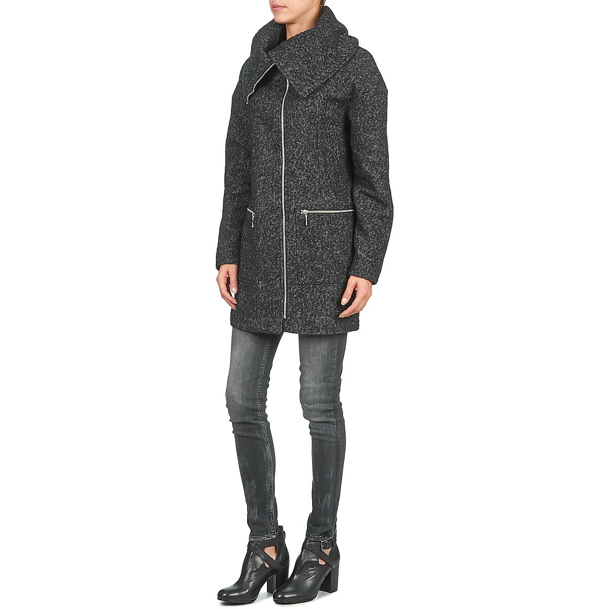 Mantella Donna Noisy May ROUND Grigio