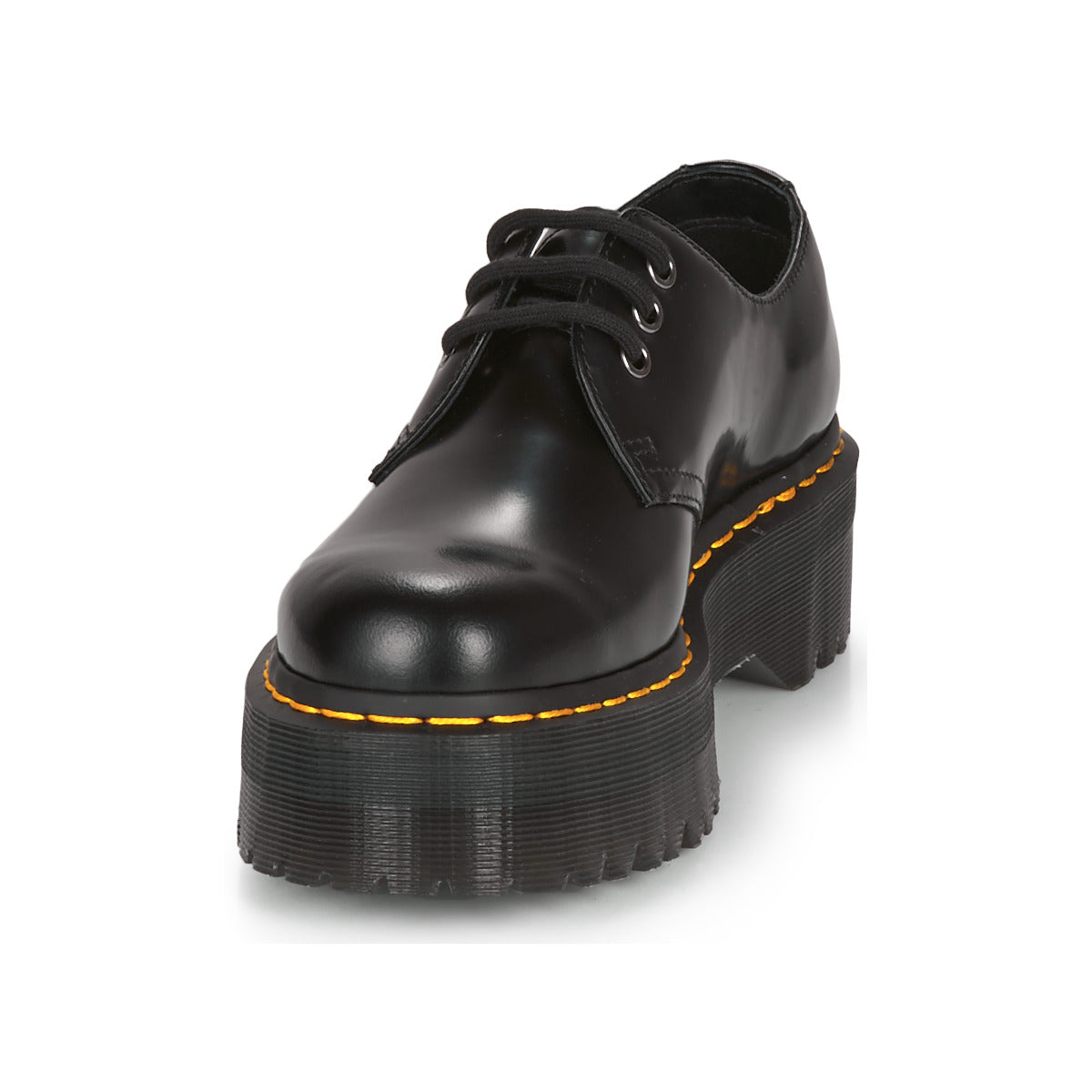 Scarpe Donna Dr. Martens  1461 QUAD BLACK POLISHED SMOOTH  Nero