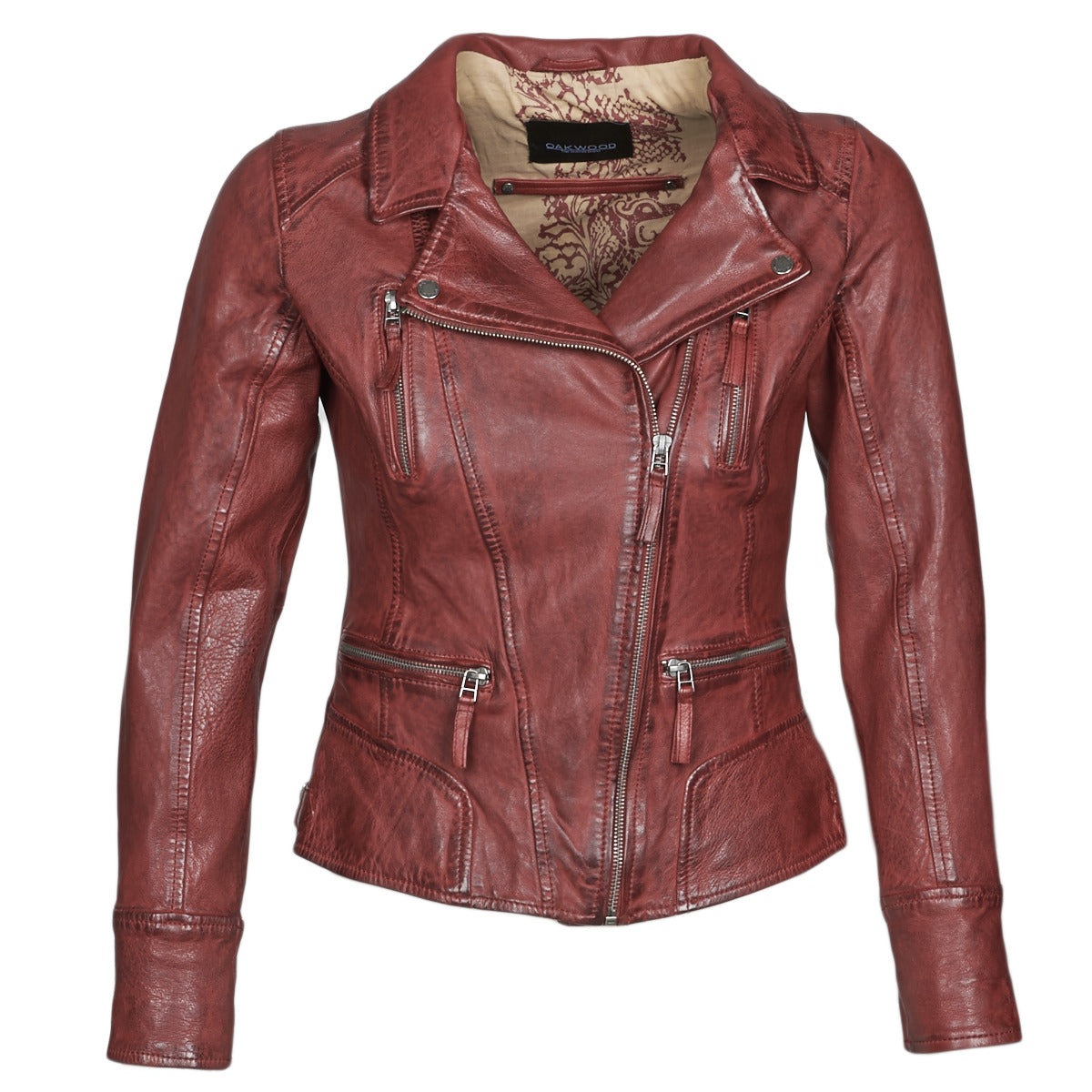 Giacca in pelle Donna Oakwood CAMERA Rosso