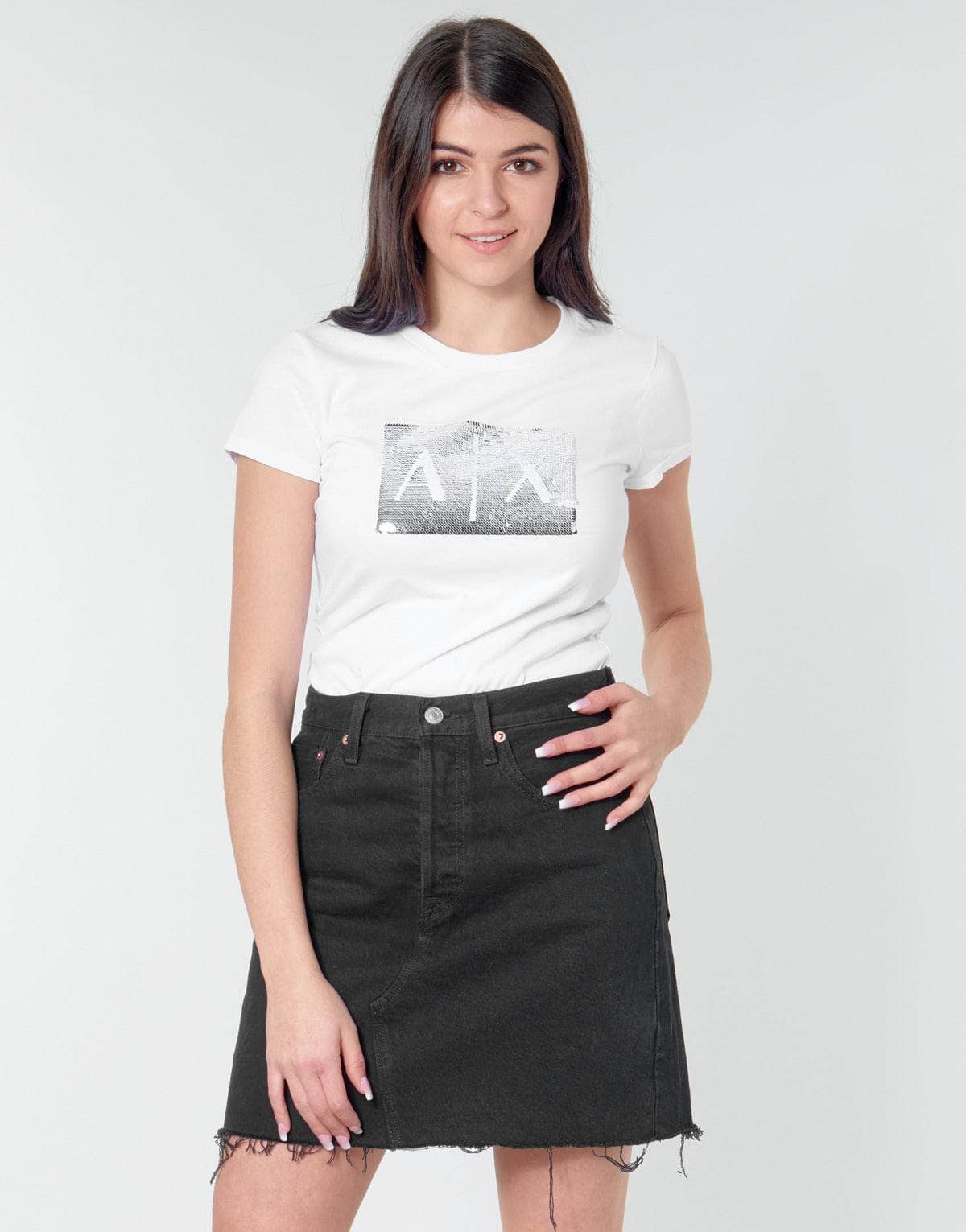 T-shirt Donna Armani Exchange HANEL Bianco