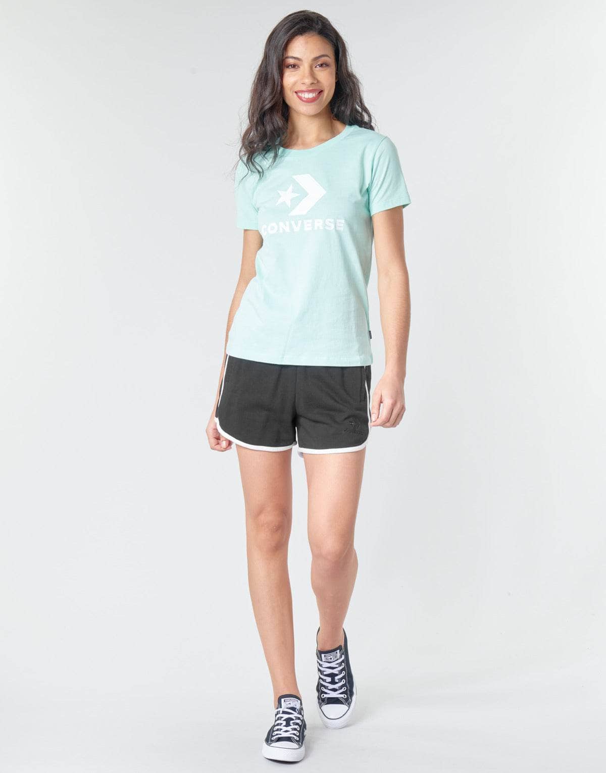 Shorts Donna Converse TWISTED VARSITY SHORT Nero