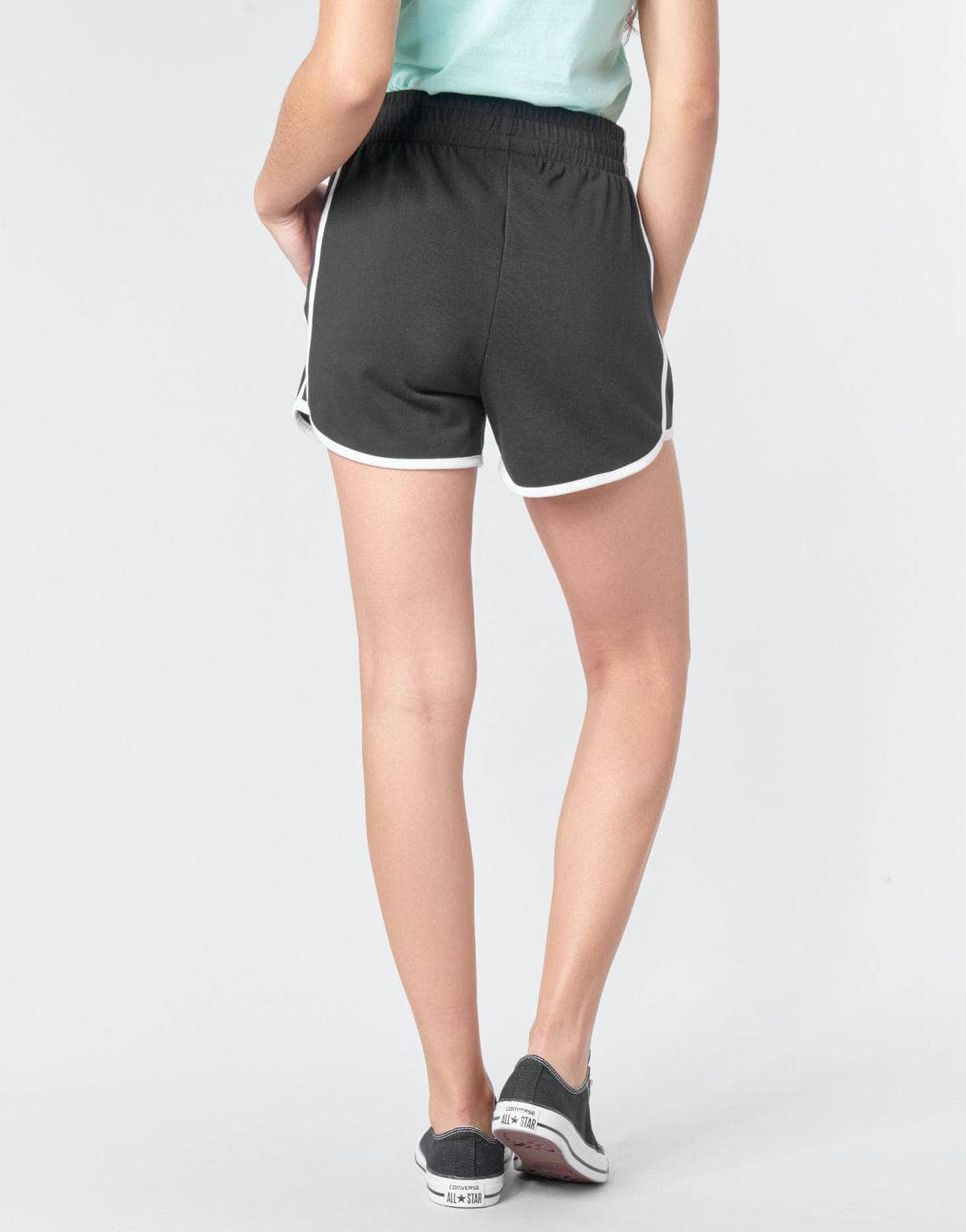Shorts Donna Converse TWISTED VARSITY SHORT Nero