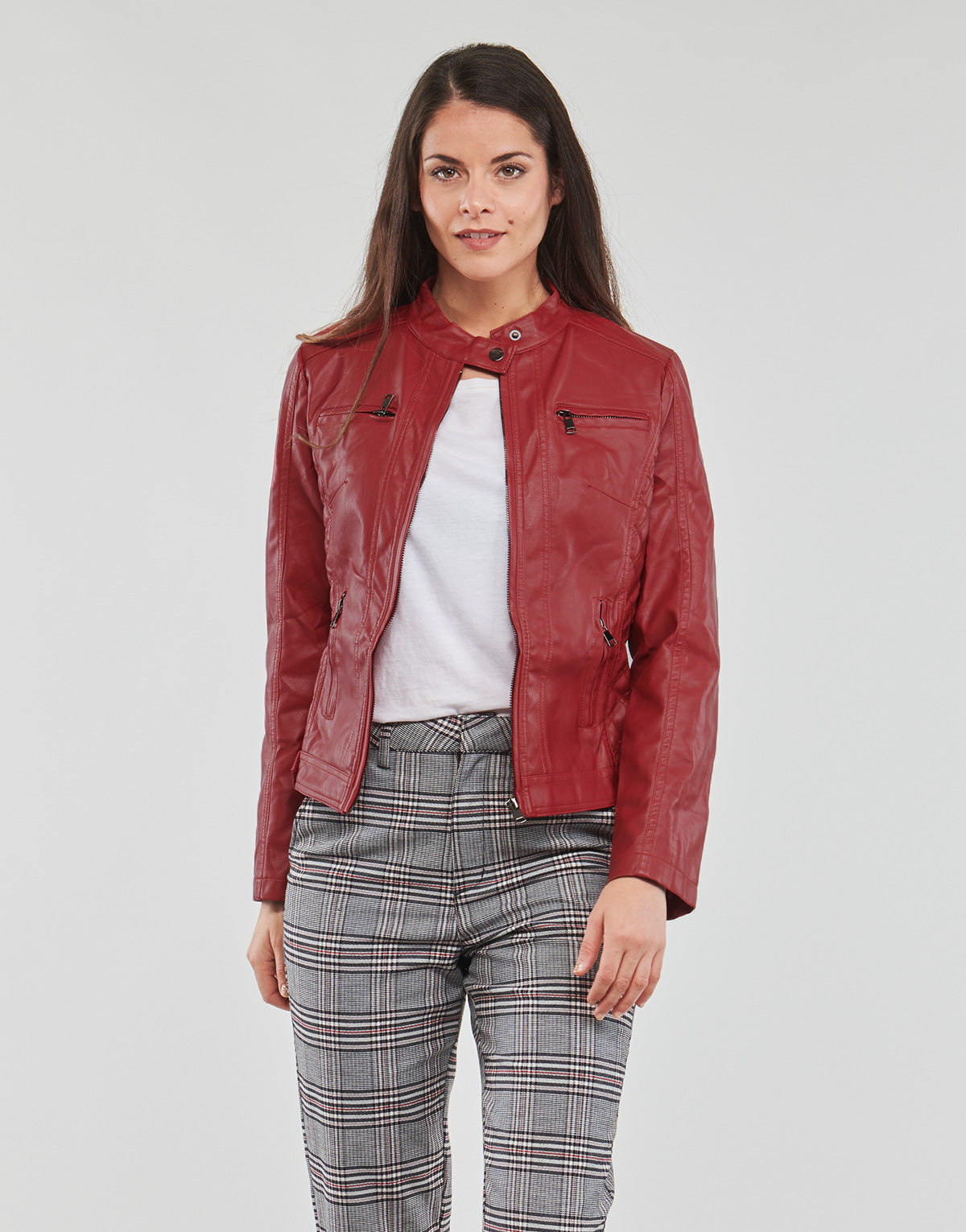 Giacca in pelle Donna Moony Mood PUIR Rosso