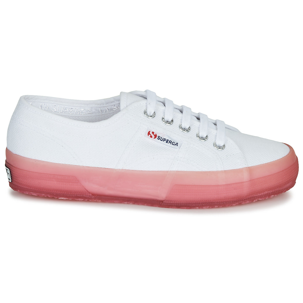 Sneakers basse Donna Superga 2750-JELLYGUM COTU Bianco