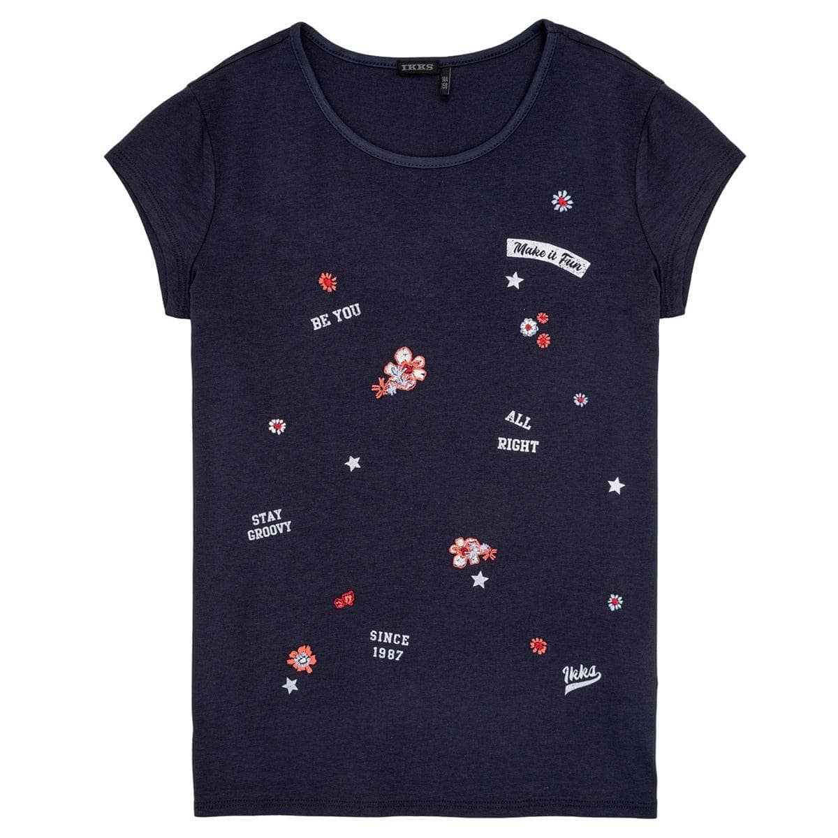 T-shirt ragazza Ikks POSTALE Blu