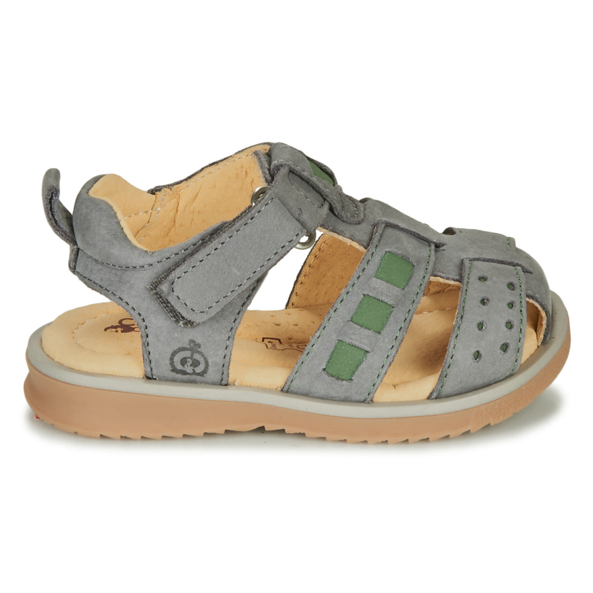 Sandali bambini ragazzo Citrouille et Compagnie MERKO Kaki