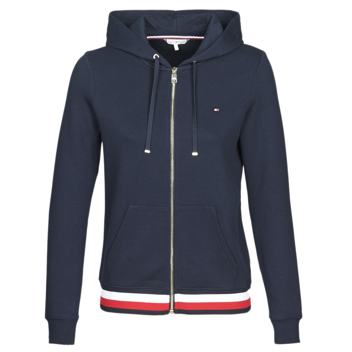 Felpa Donna Tommy Hilfiger HERITAGE ZIP THROUGH HOODIE Blu