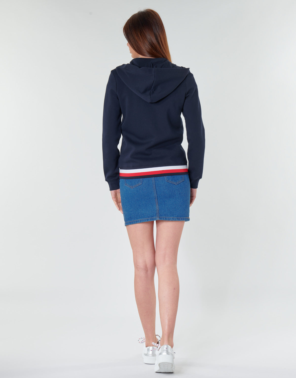 Felpa Donna Tommy Hilfiger HERITAGE ZIP THROUGH HOODIE Blu