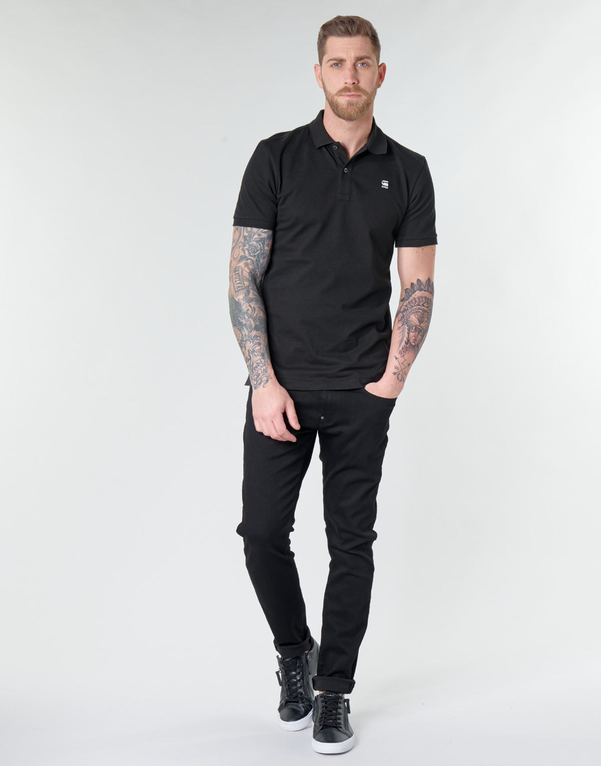 Jeans skynny Uomo G-Star Raw REVEND SKINNY Nero