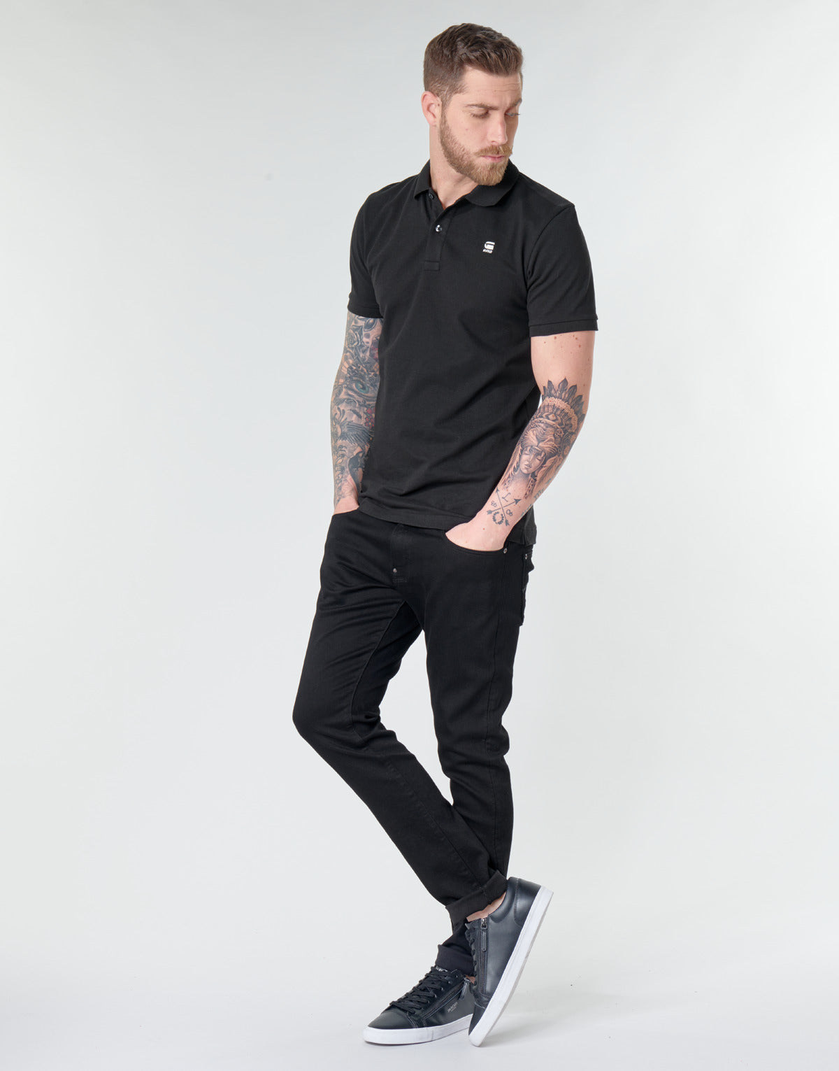 Jeans skynny Uomo G-Star Raw REVEND SKINNY Nero
