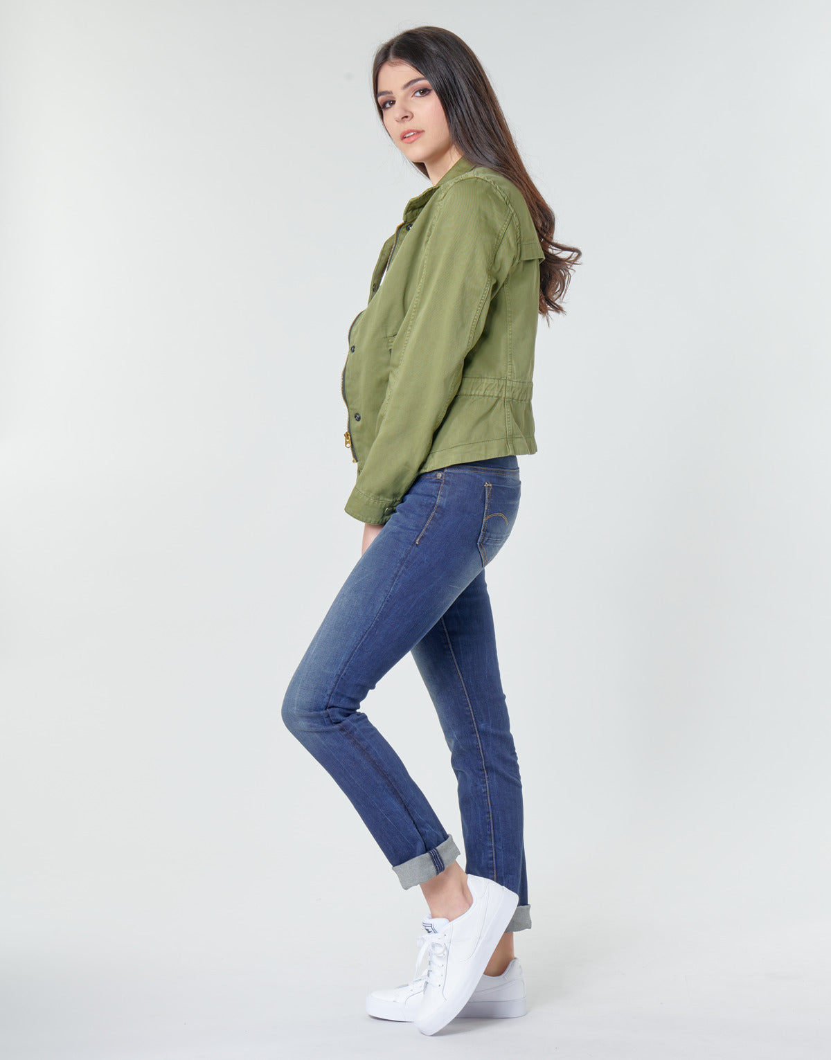 Jeans Donna G-Star Raw MIDGE MID STRAIGHT WMN Blu