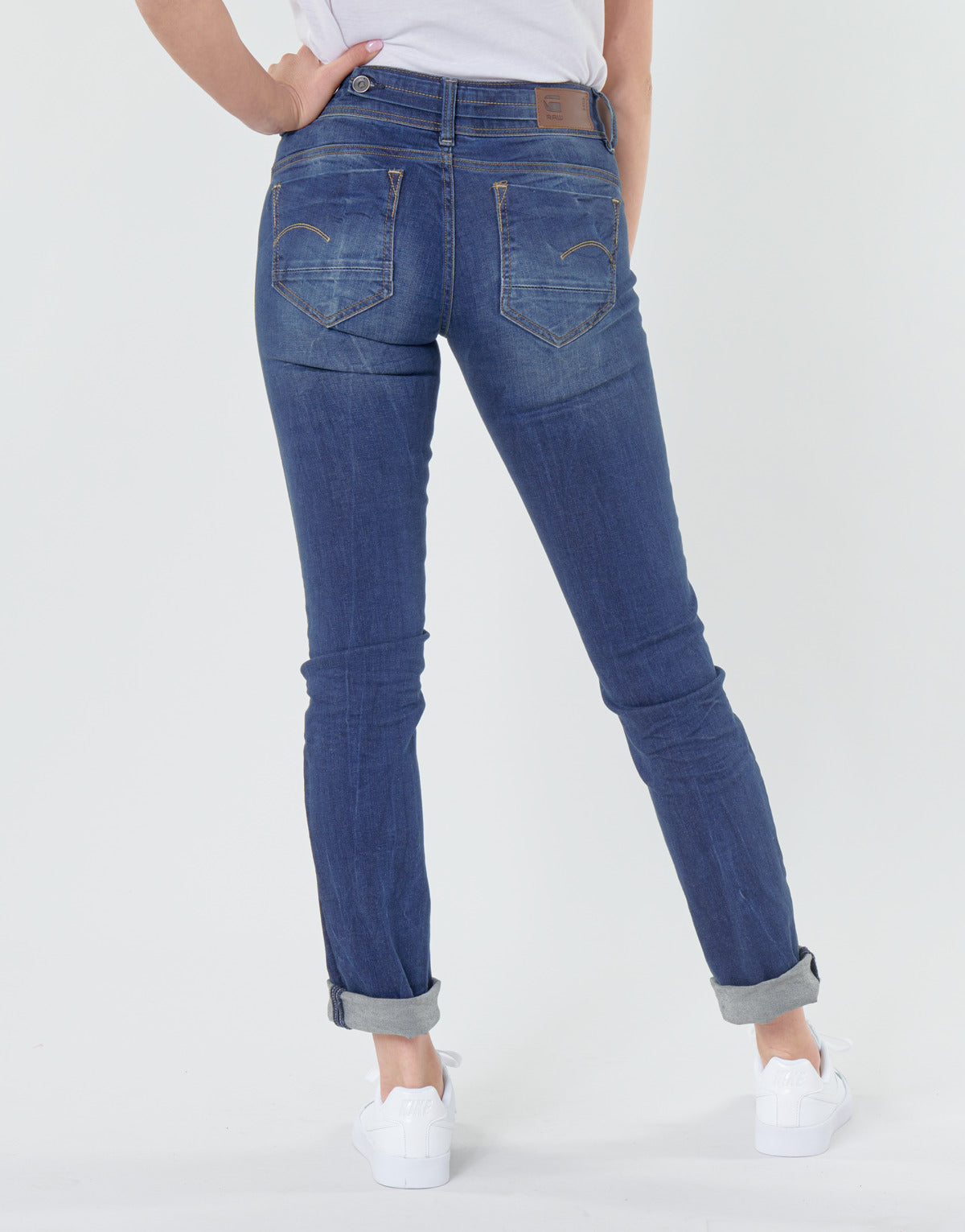 Jeans Donna G-Star Raw MIDGE MID STRAIGHT WMN Blu