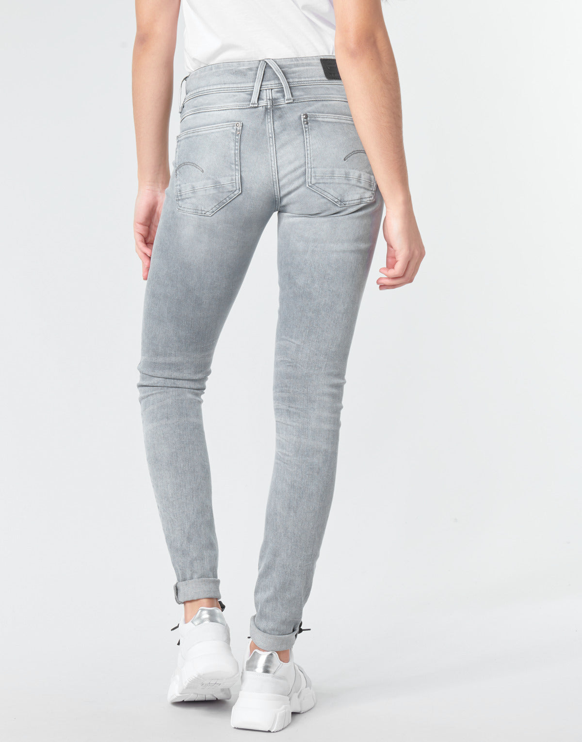 Jeans skynny Uomo G-Star Raw LYNN MID SKINNY WMN Grigio