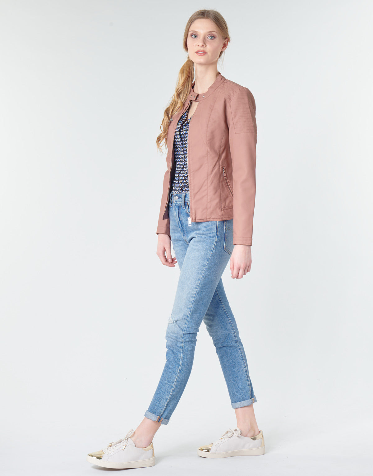 Giacca in pelle Donna Only ONLMELANIE Rosa