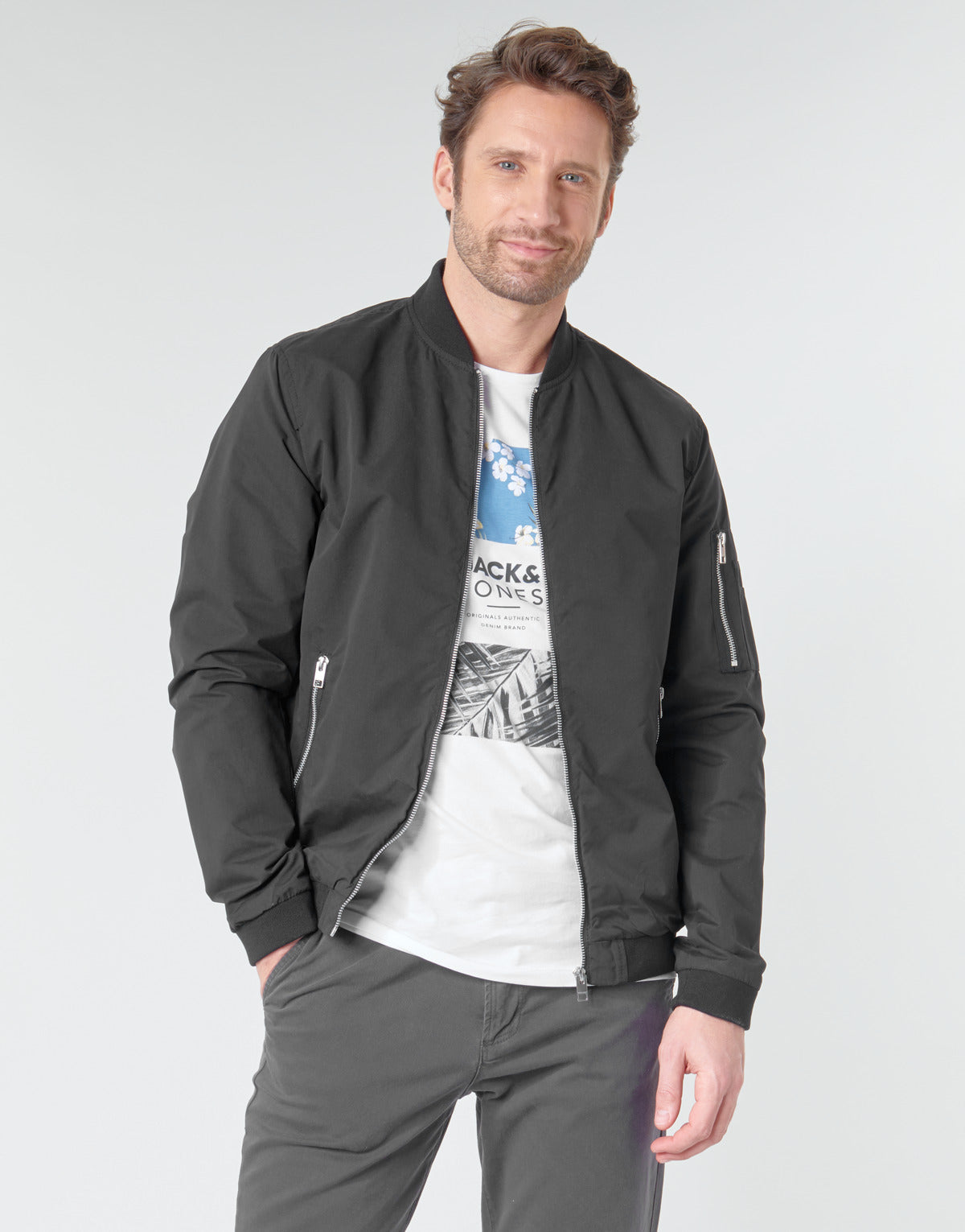 Giubbotto Uomo Jack & Jones JJERUSH Nero
