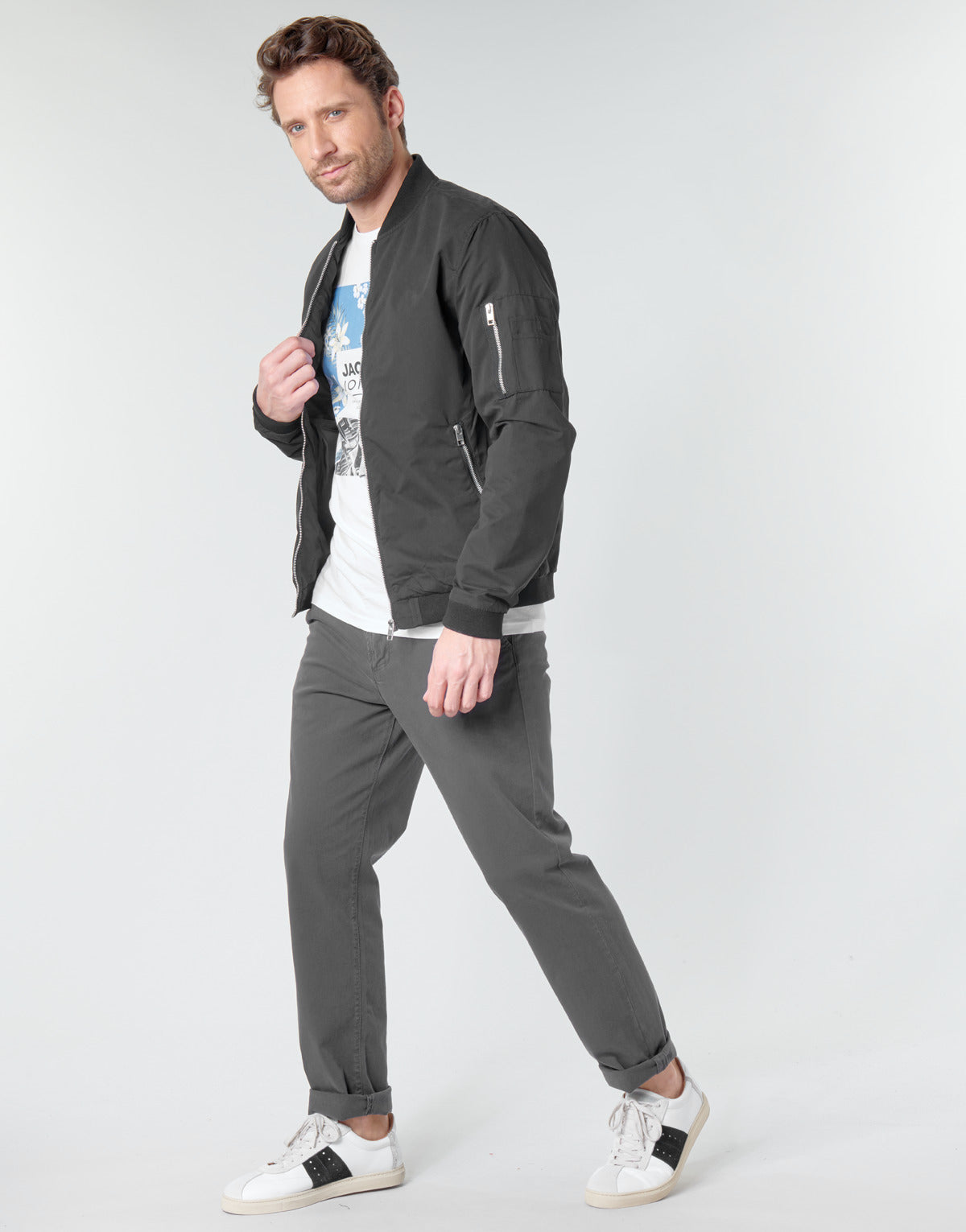 Giubbotto Uomo Jack & Jones JJERUSH Nero