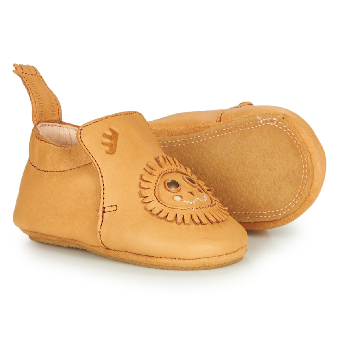 Pantofole bambini ragazza Easy Peasy BLUBLU LION Marrone