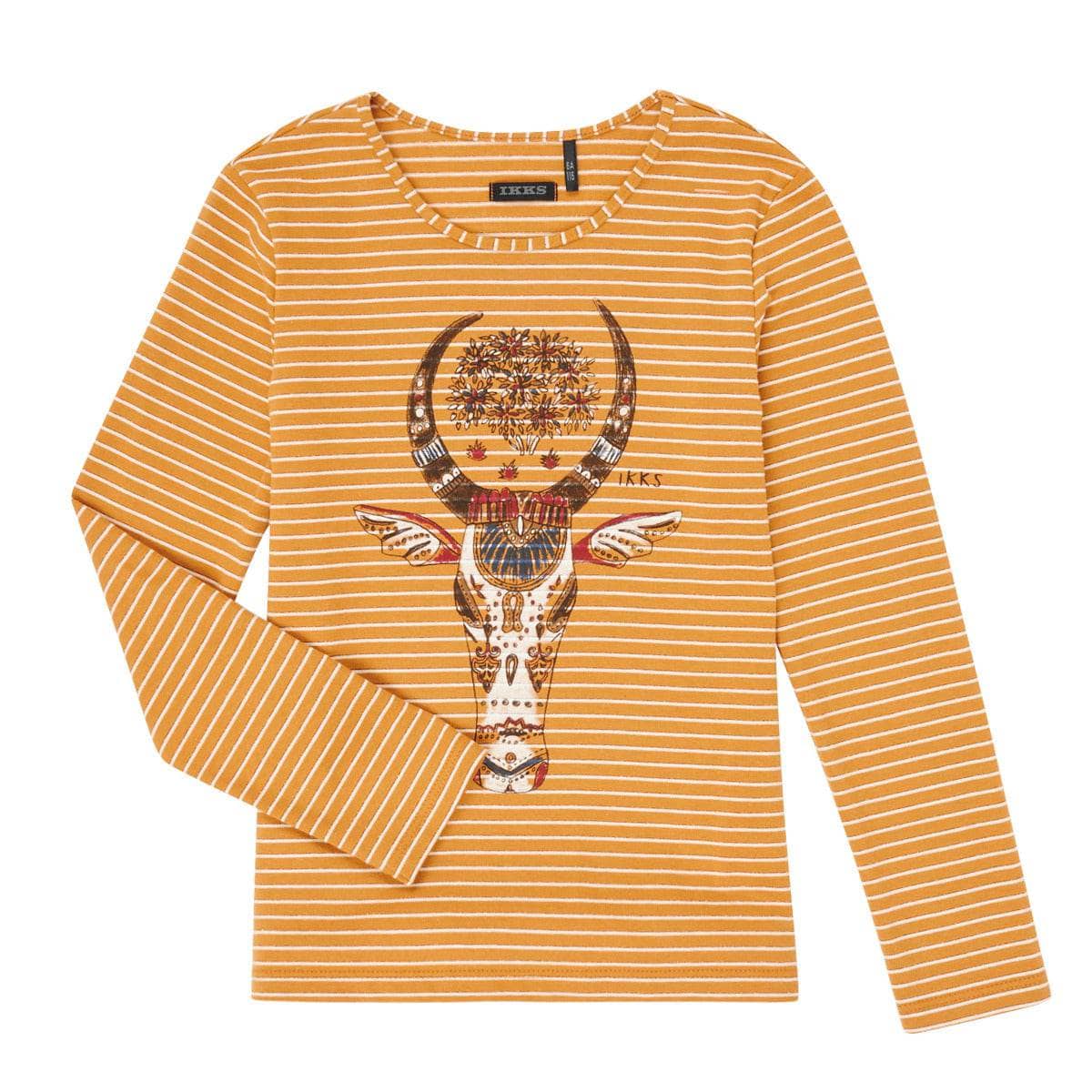 T-shirts a maniche lunghe ragazza Ikks XR10102 Marrone