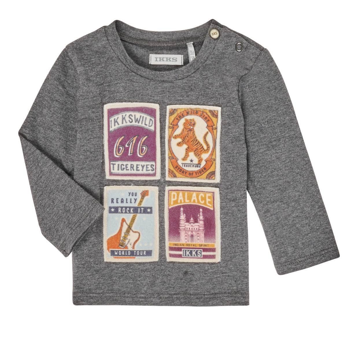 T-shirts a maniche lunghe ragazzo Ikks XR10081 Grigio