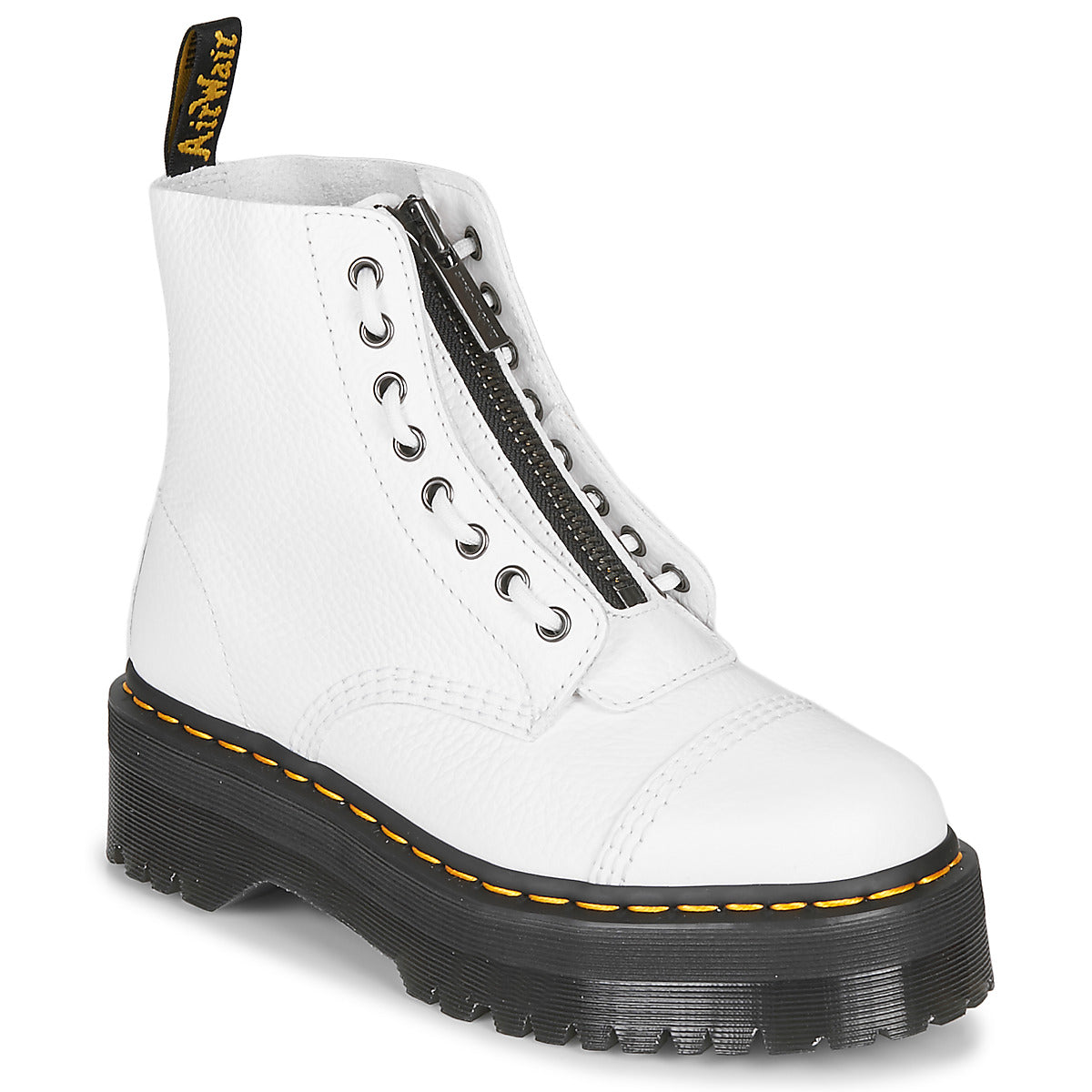 Stivaletti Donna Dr. Martens  SINCLAIR WHITE MILLED NAPPA  Bianco