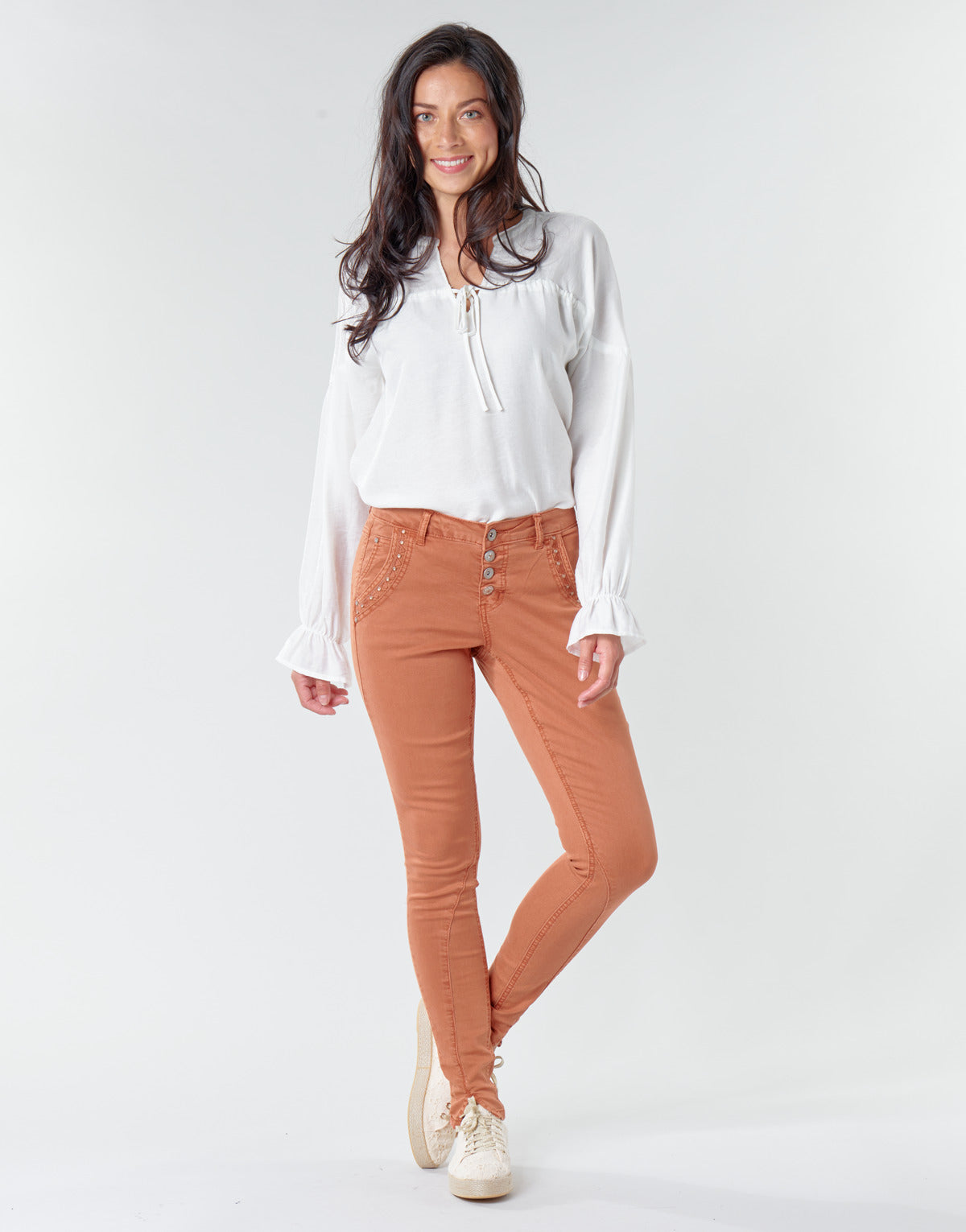 Pantalone Donna Cream HOLLY CR TWILL Marrone