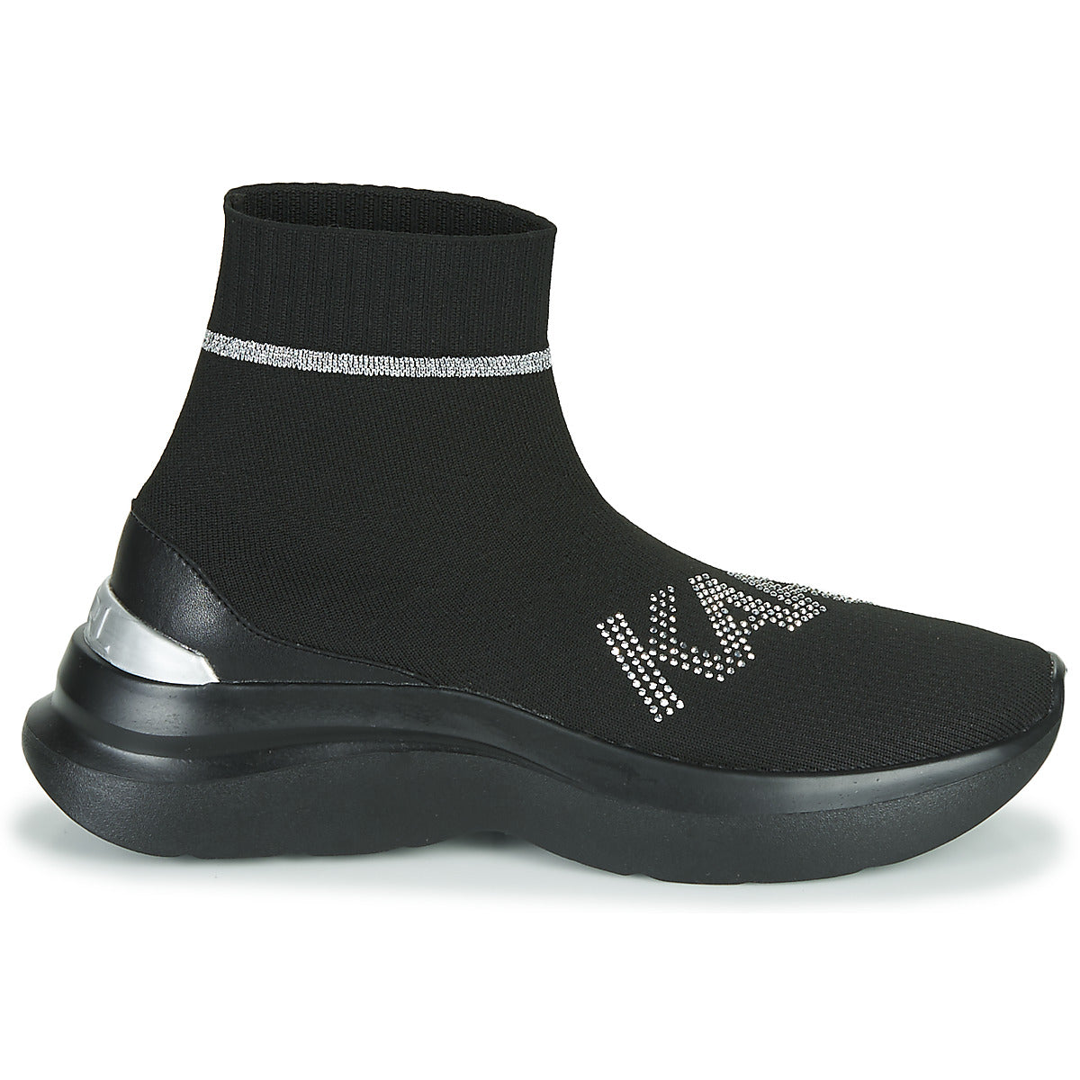 Sneakers alte Donna Karl Lagerfeld SKYLINE KARL RHINESTONE PULL ON BT Nero