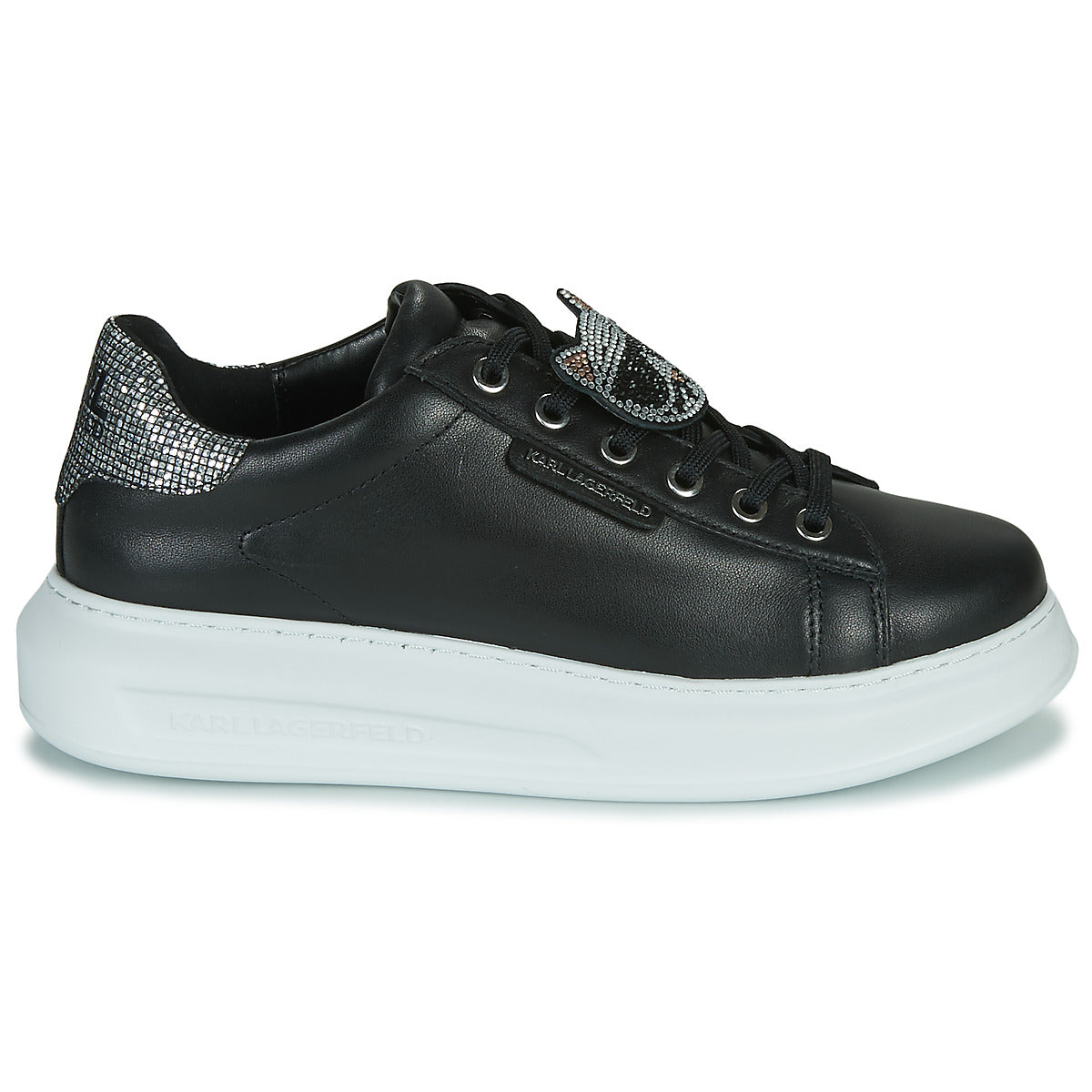 Sneakers basse Donna Karl Lagerfeld KAPRI IKONIC TWIN LO LACE Nero