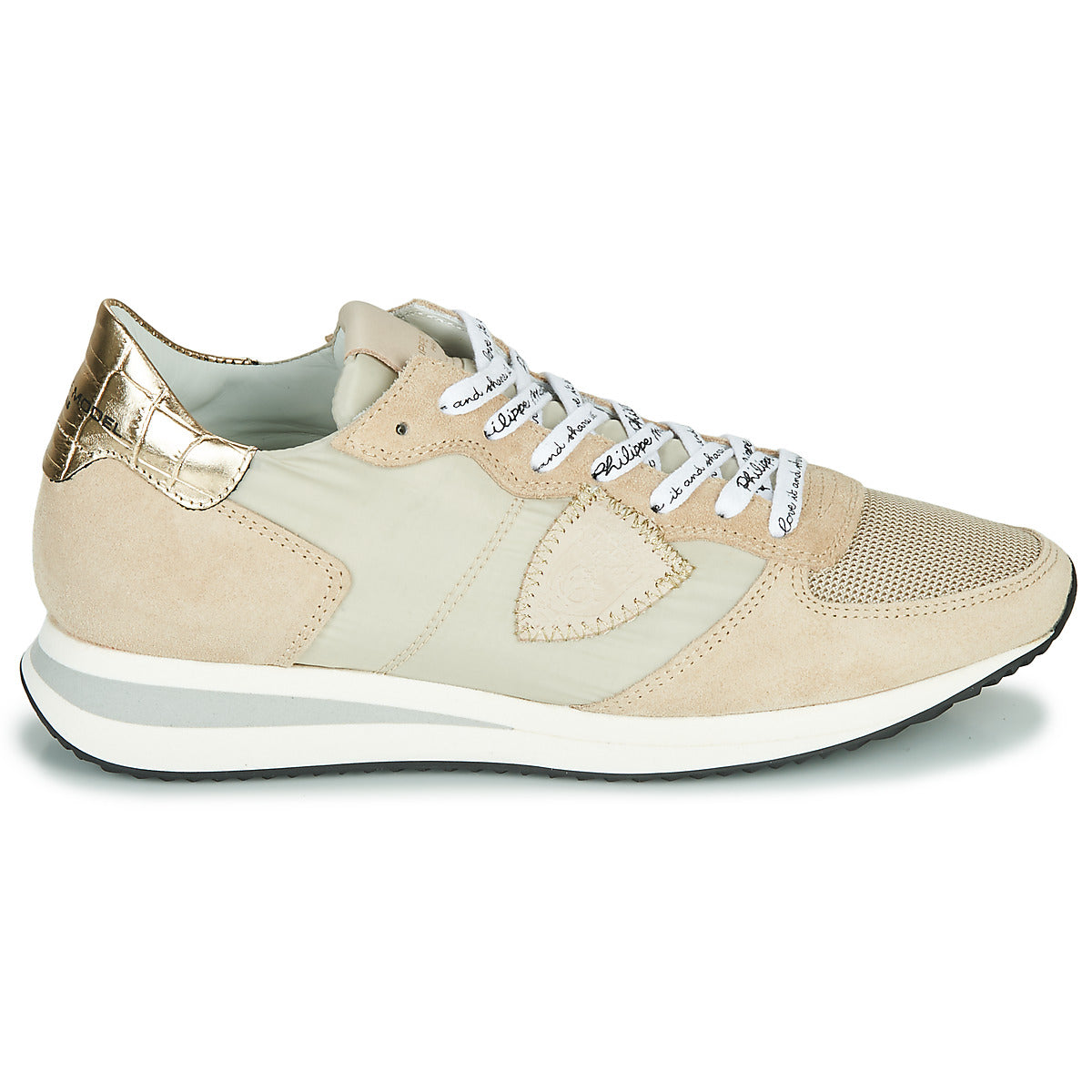 Sneakers basse Donna Philippe Model TROPEZ X MONDIAL CROCO Beige