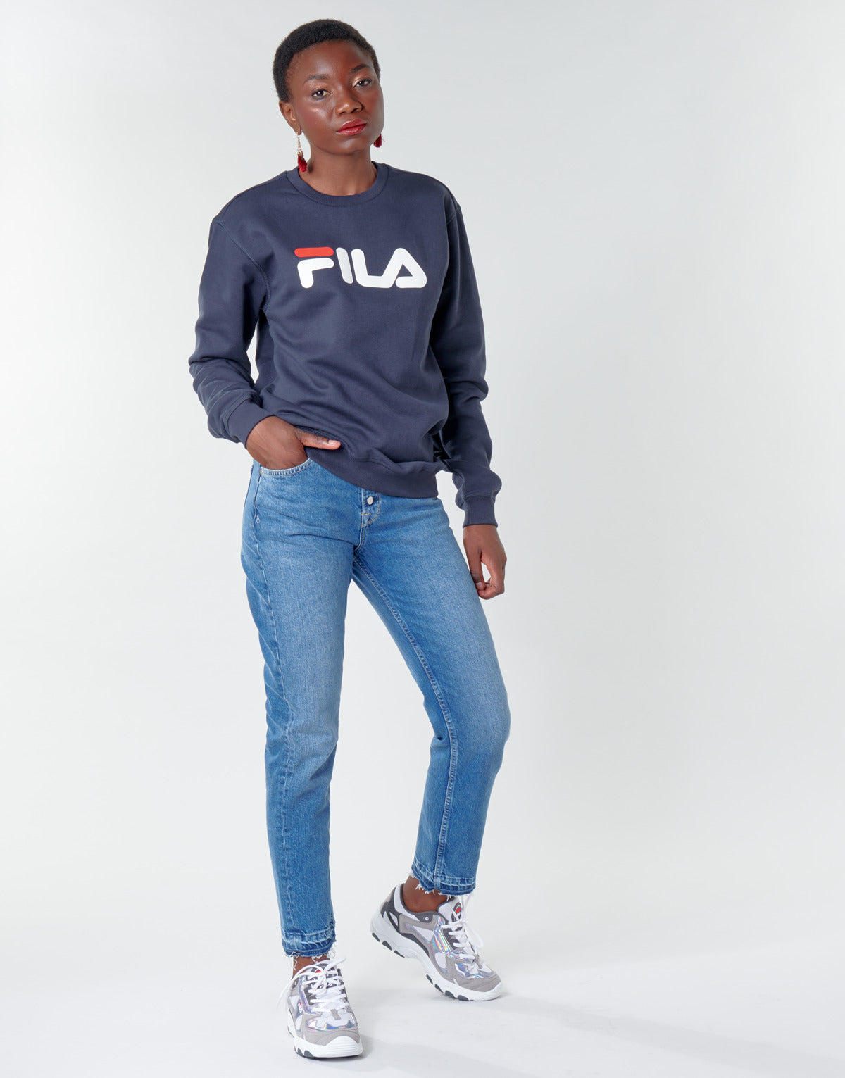 Felpa Donna Fila  PURE Crew Sweat  Blu