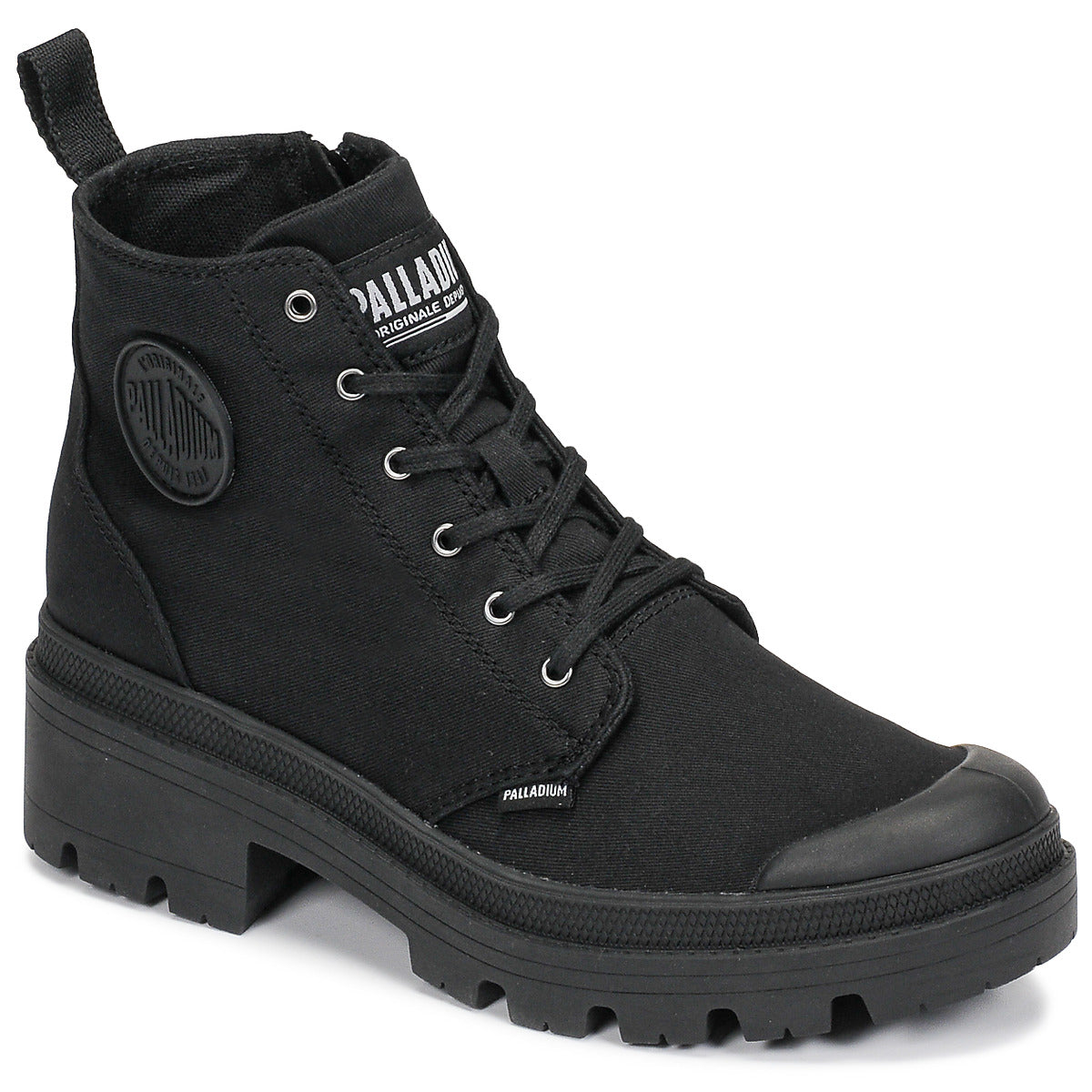 Sneakers alte Donna Palladium PALLABASE TWILL Nero