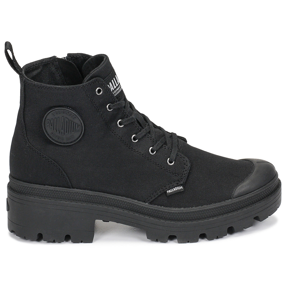 Sneakers alte Donna Palladium PALLABASE TWILL Nero