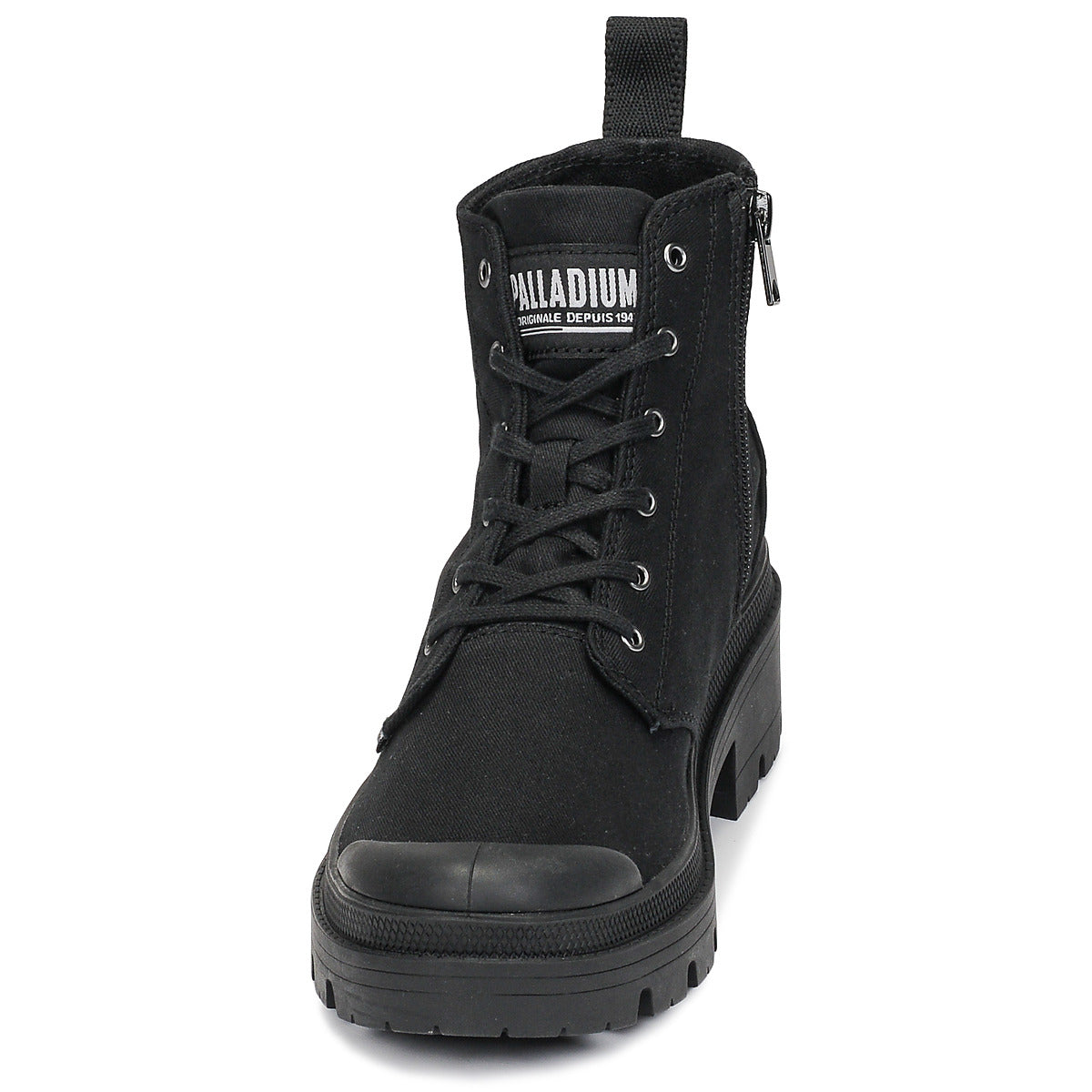 Sneakers alte Donna Palladium PALLABASE TWILL Nero