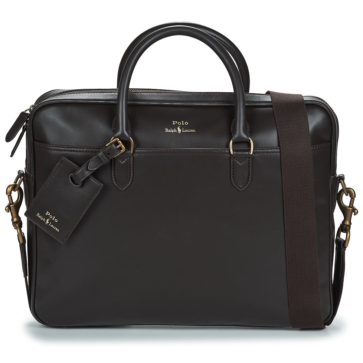 Borsa porta documenti Uomo Polo Ralph Lauren  COMMUTER-BUSINESS CASE-SMOOTH LEATHER  Marrone