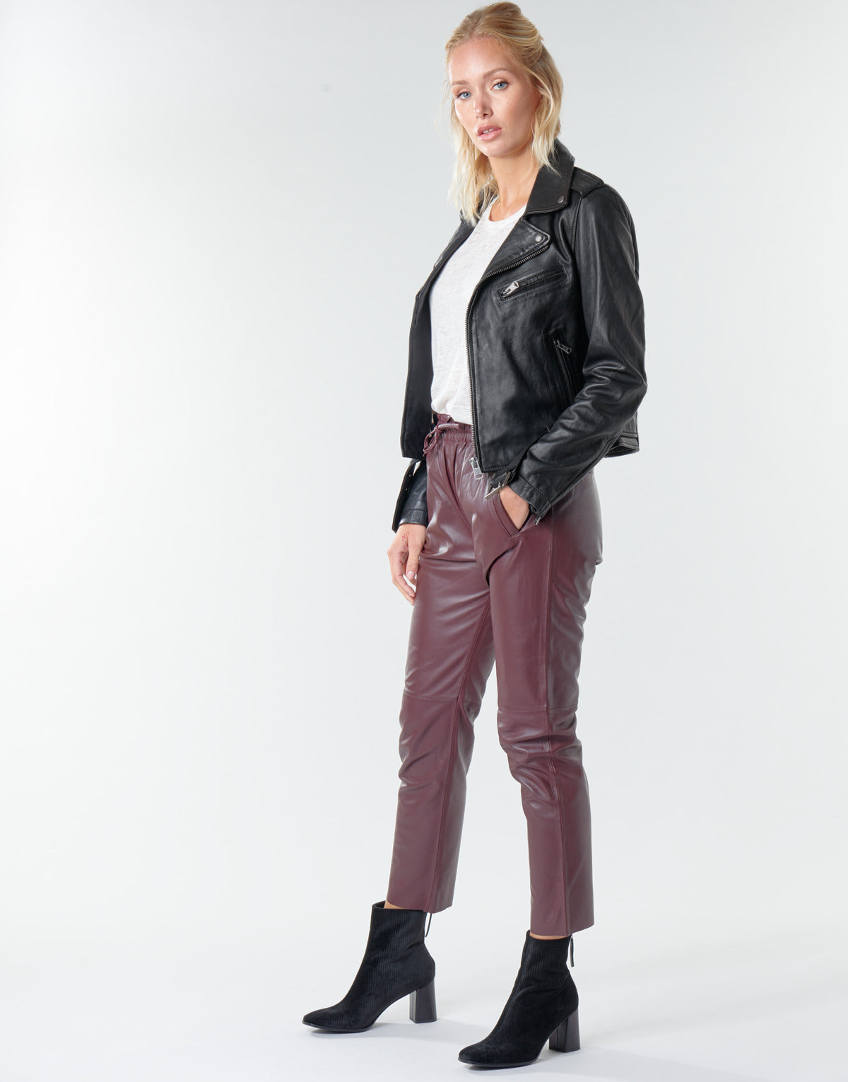 Giacca in pelle Donna Oakwood RADIO Nero