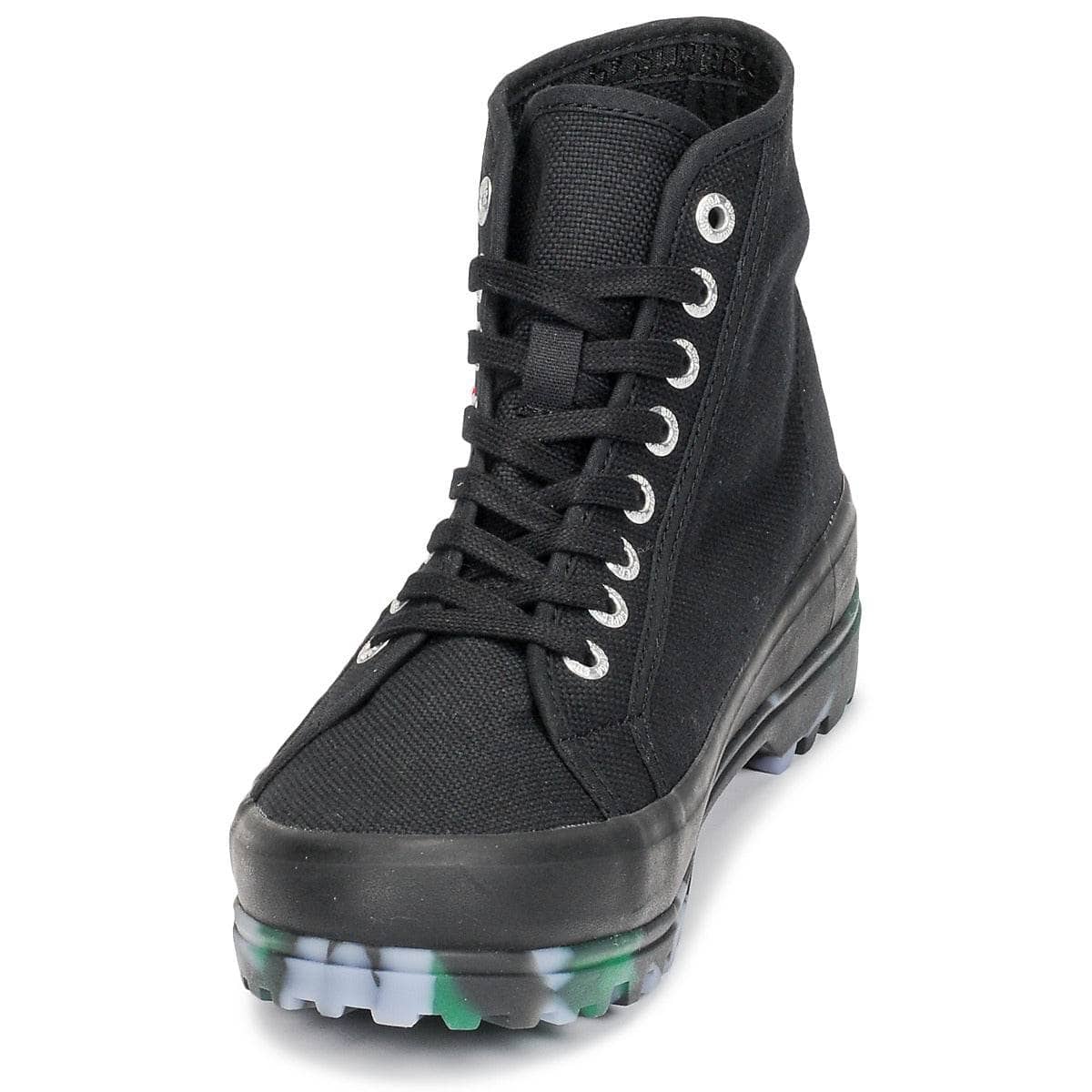 Sneakers alte Donna Superga 2341 ALPINA MARBLEGUM Nero