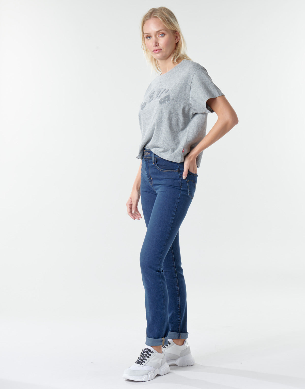 Jeans Donna Levis 724 HIGH RISE STRAIGHT Blu