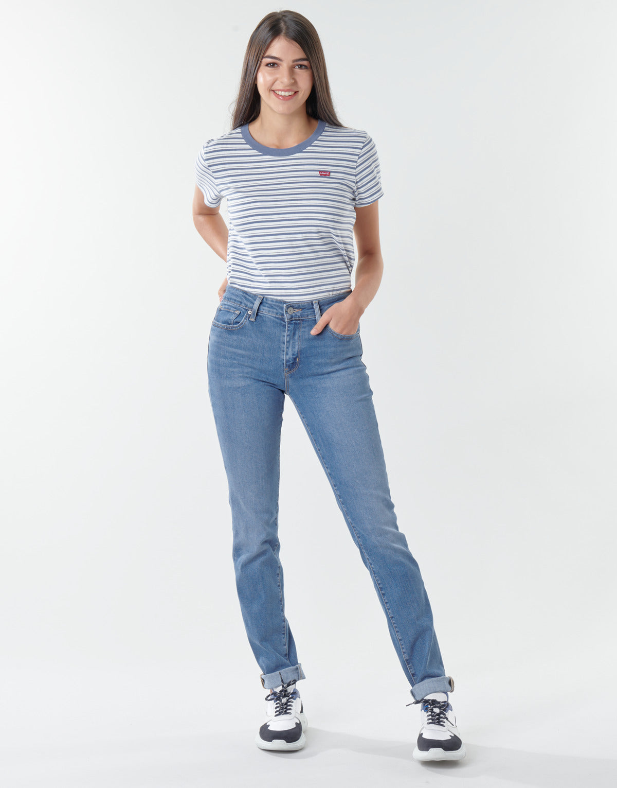 Jeans Slim Donna Levis 712 SLIM Blu